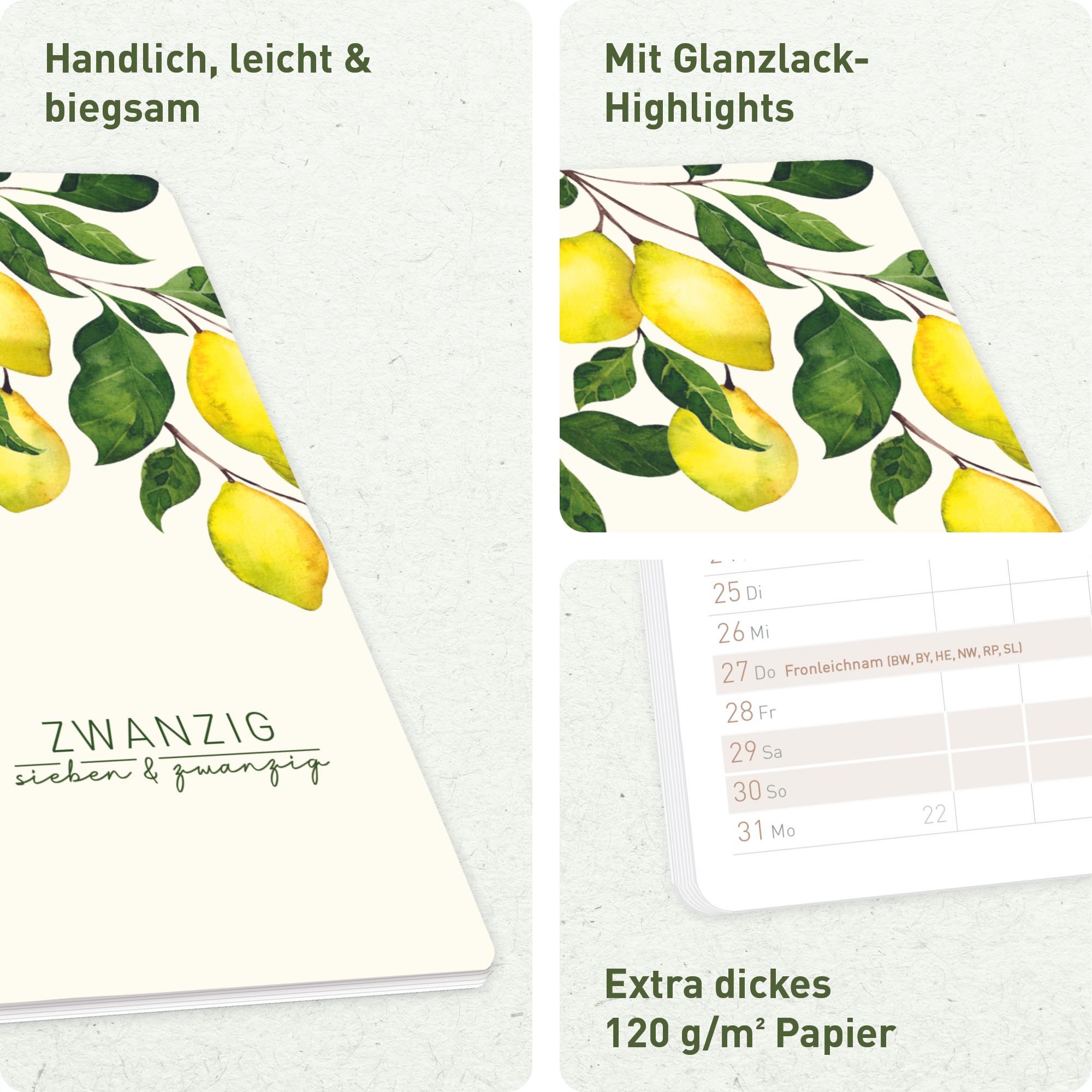 Artikelbild 2 des Artikels “Monatskalender Pocket Slim A6+ 2027 [Lemon Times] “