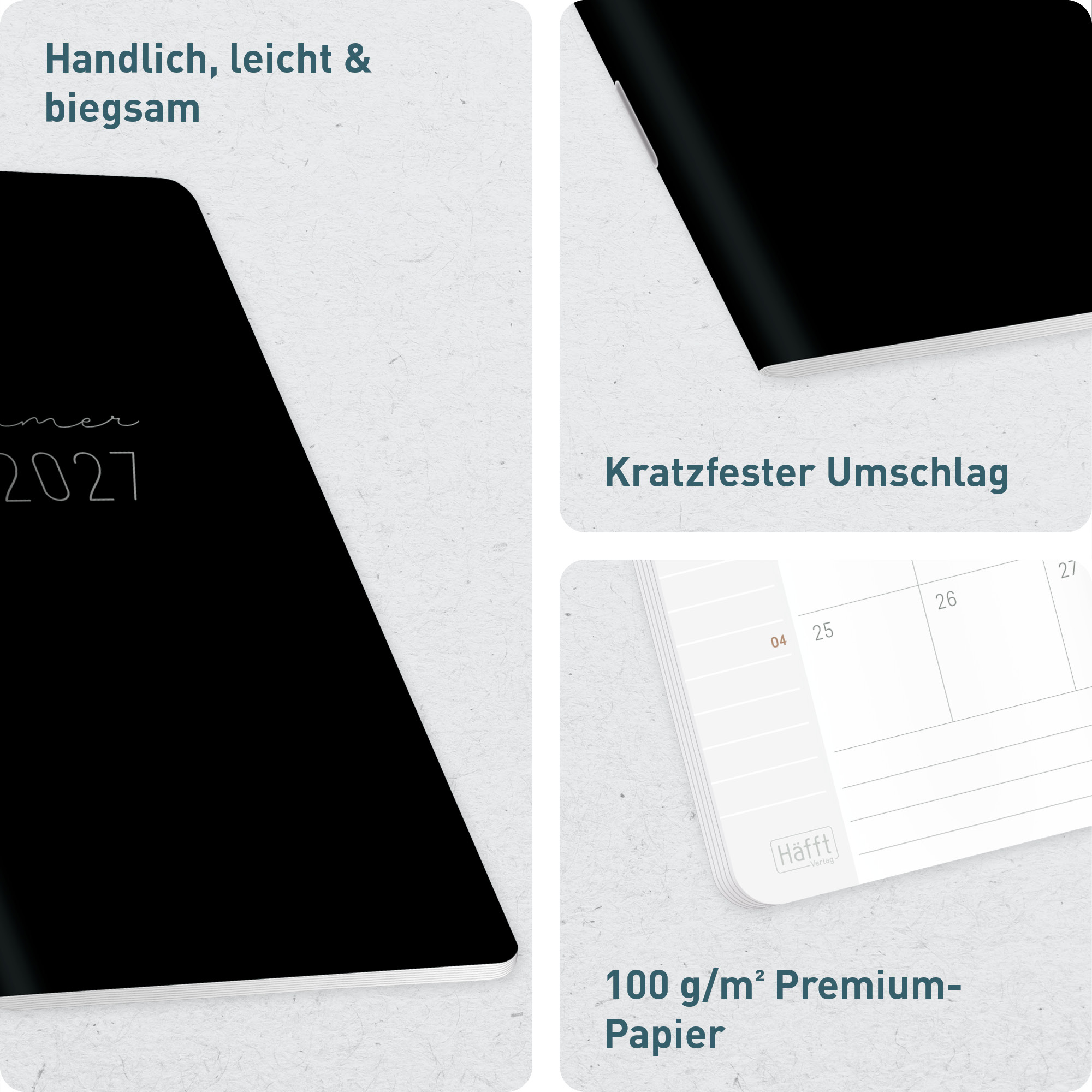 Artikelbild 2 des Artikels “Monatskalender Square A6+ 2027 [Black Edition] “