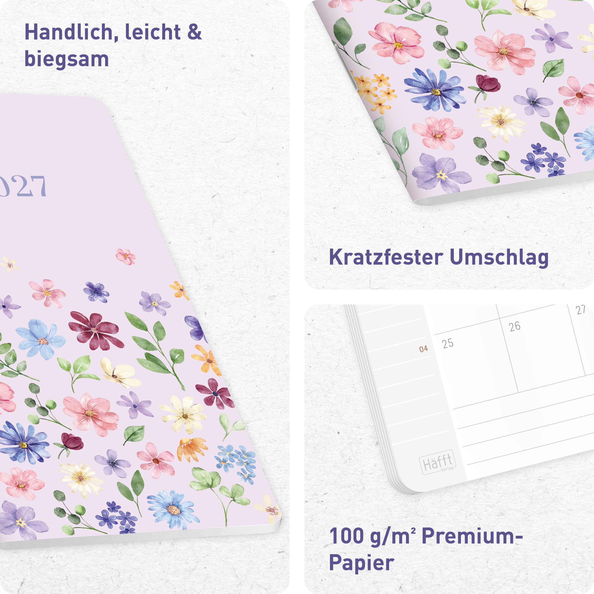 Artikelbild 2 des Artikels “Monatskalender Square A6+ 2027 [Lovely Flowers] “