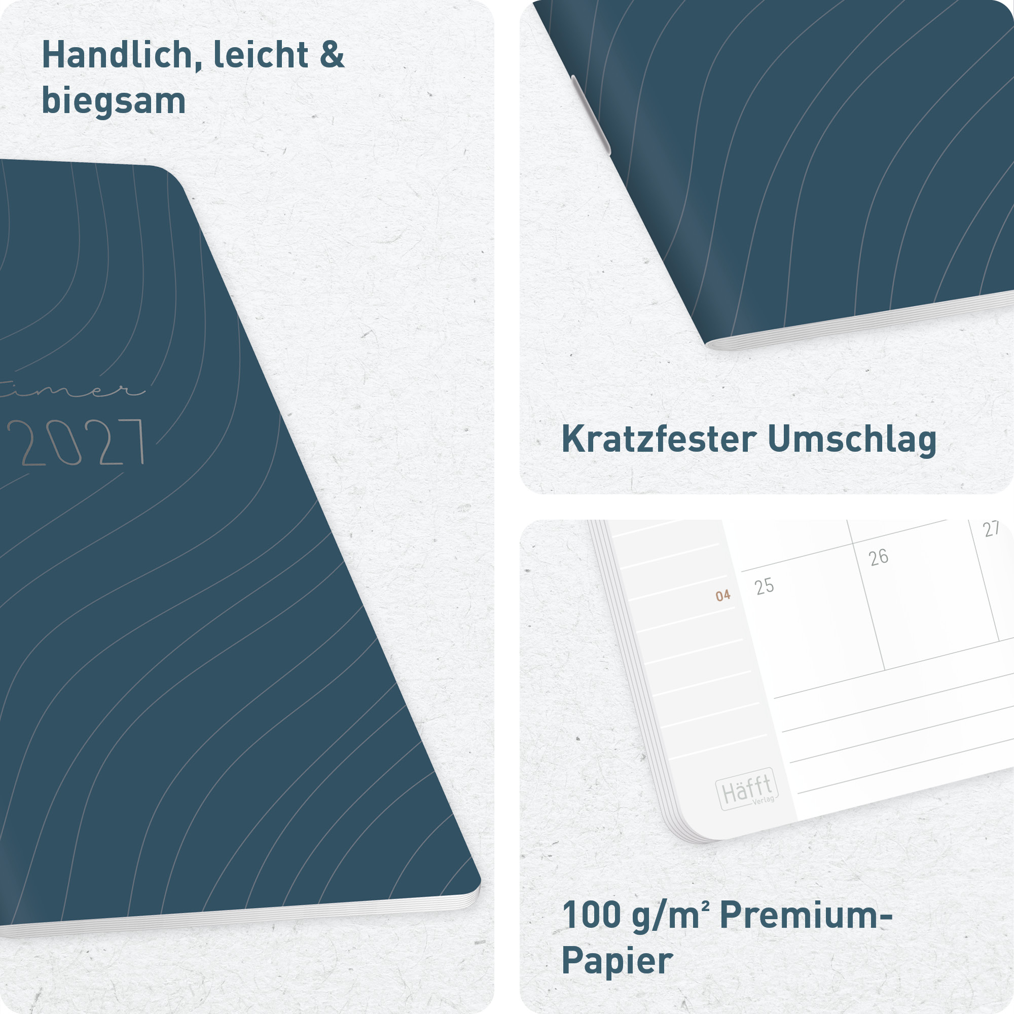 Artikelbild 2 des Artikels “Monatskalender Square A6+ 2027 [Urban Blue] “