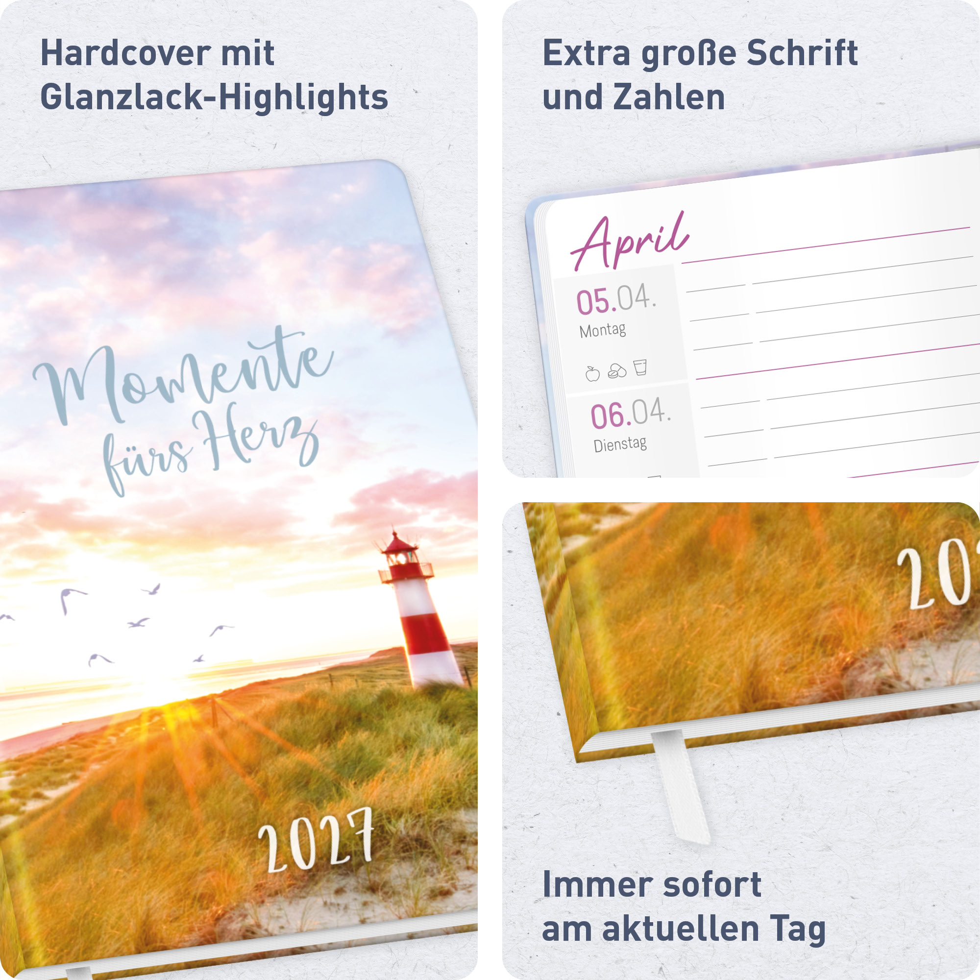Artikelbild 2 des Artikels “Großdruck-Kalender A5 2027 [Leuchtturm] “