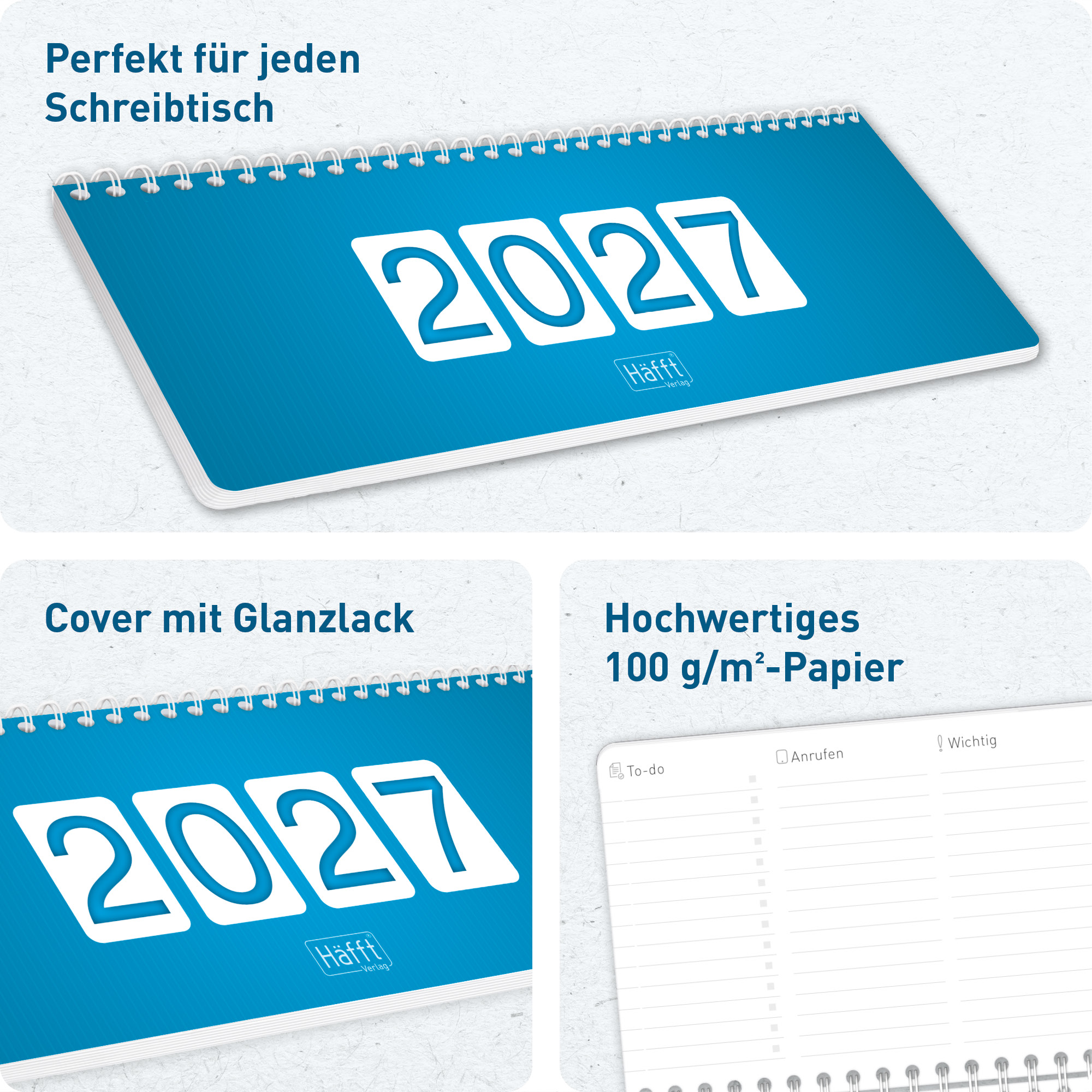 Artikelbild 2 des Artikels “Wochen-Tischkalender quer 2027 [Königsblau] “