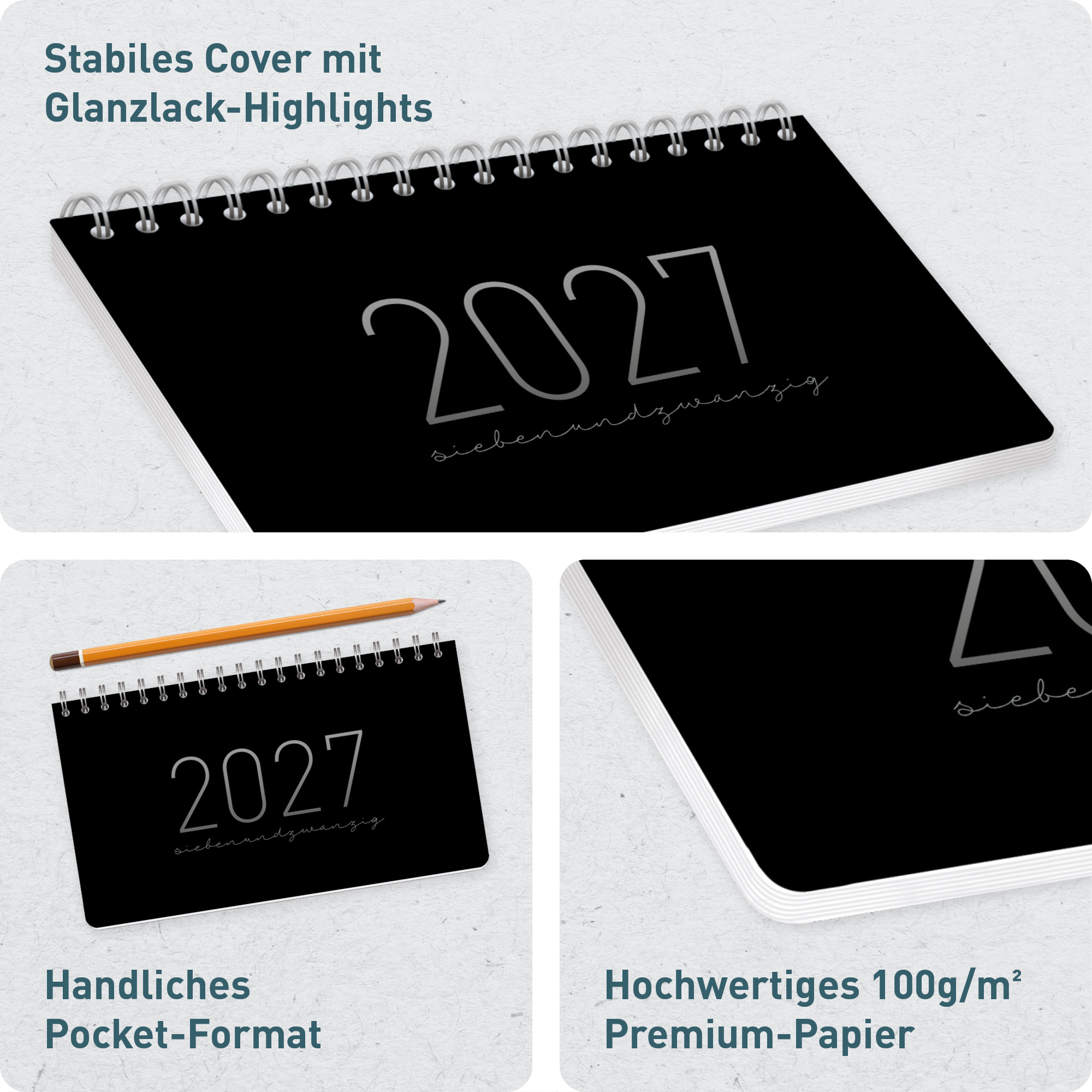 Artikelbild 2 des Artikels “Wochen-Tischkalender Pocket 2027 [Black Edition] “