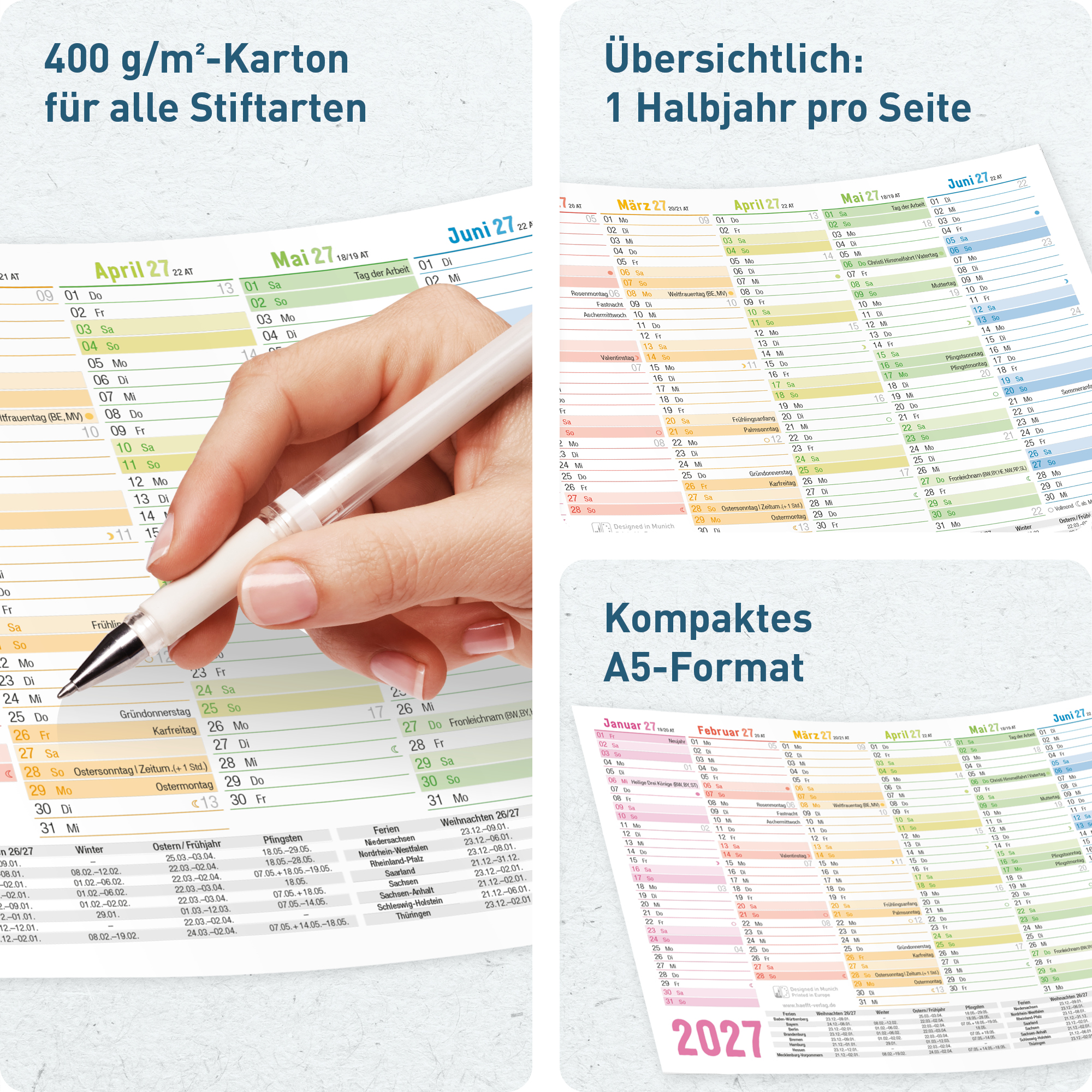 Artikelbild 2 des Artikels “Tafelkalender 2027 A5 [Rainbow] “