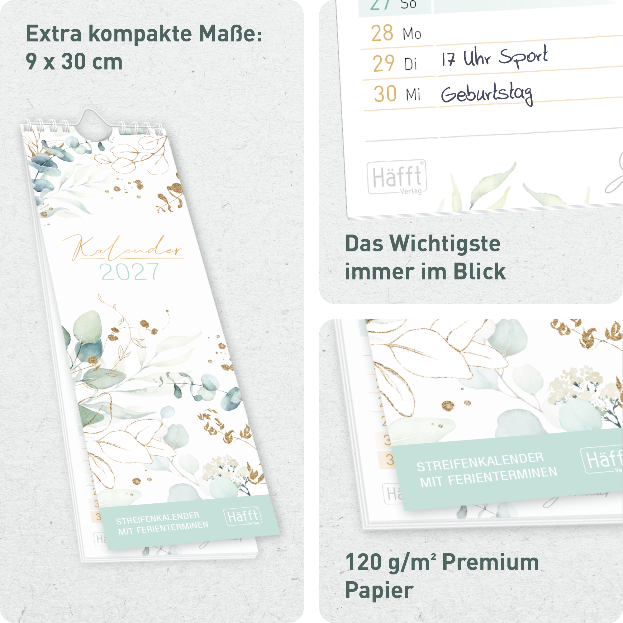 Artikelbild 2 des Artikels “Streifenkalender kompakt 2027 [Blattgold] “