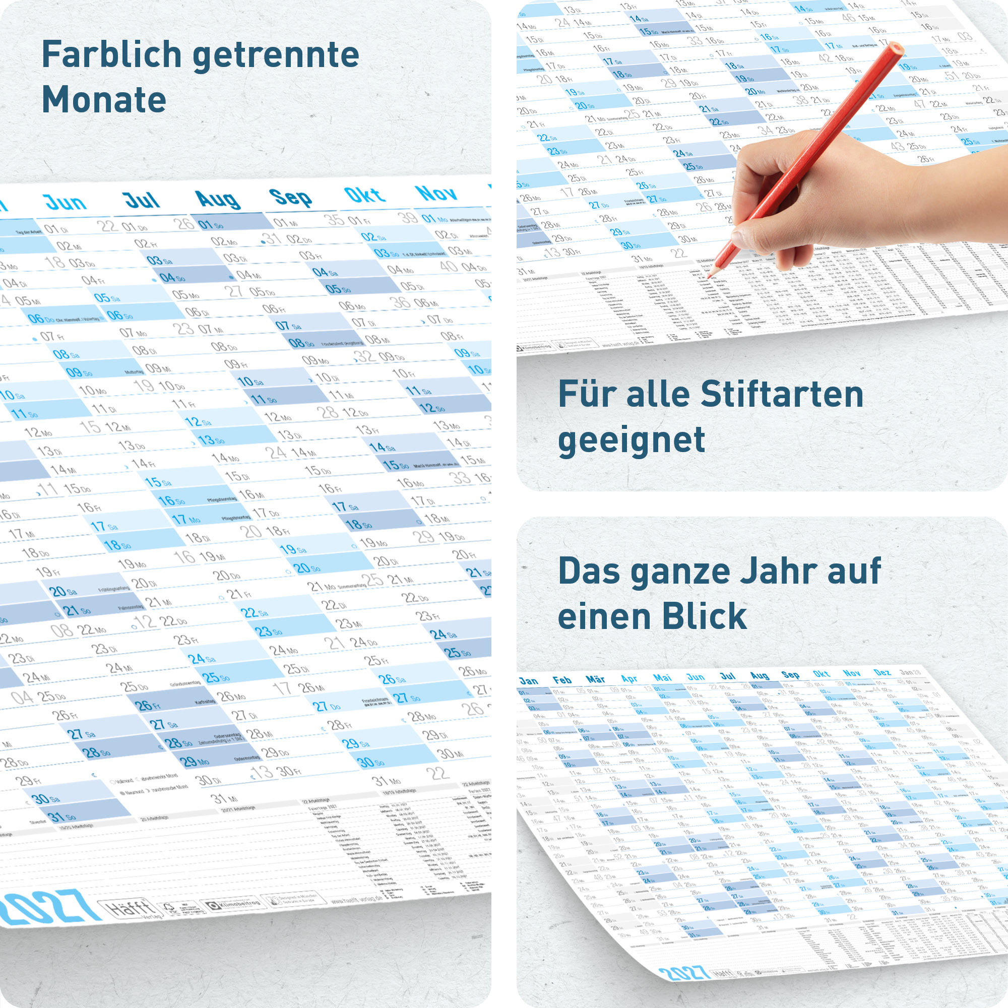 Artikelbild 2 des Artikels “Wandkalender 2027 A1 + quer [Blau] “