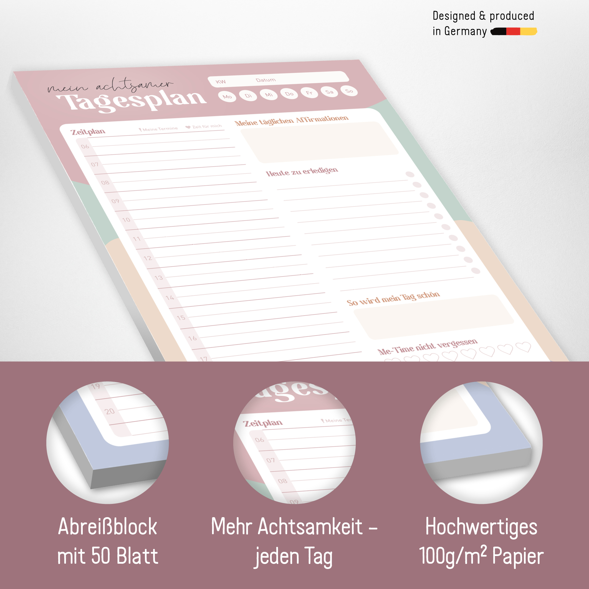 Artikelbild 2 des Artikels “Tagesplaner Achtsamkeit Block A5 [Color Waves] “