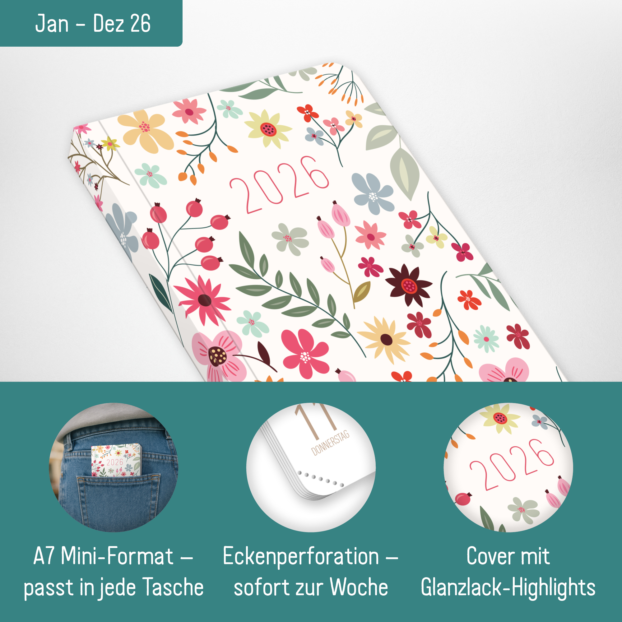 Artikelbild 2 des Artikels “Mini-Timer 2026 A7 [Wild Flower] “