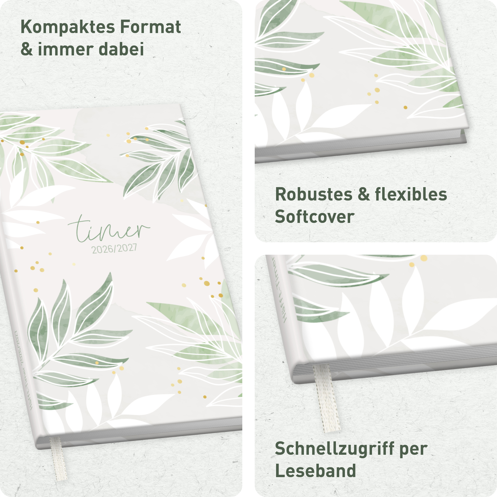 Artikelbild 2 des Artikels “Häfft-Timer A6 Slim 2026/2027 [Pure Leaves] “