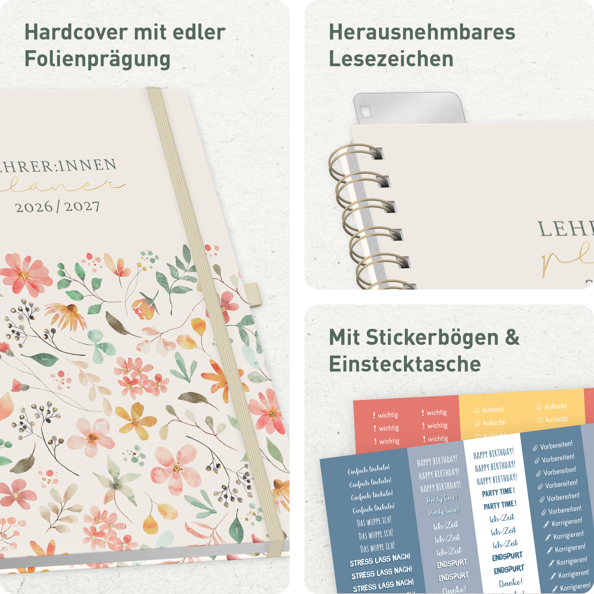 Artikelbild 2 des Artikels “Lehrer-Planer Maxi Deluxe A4+ 26/27 [Wild Blossoms] “