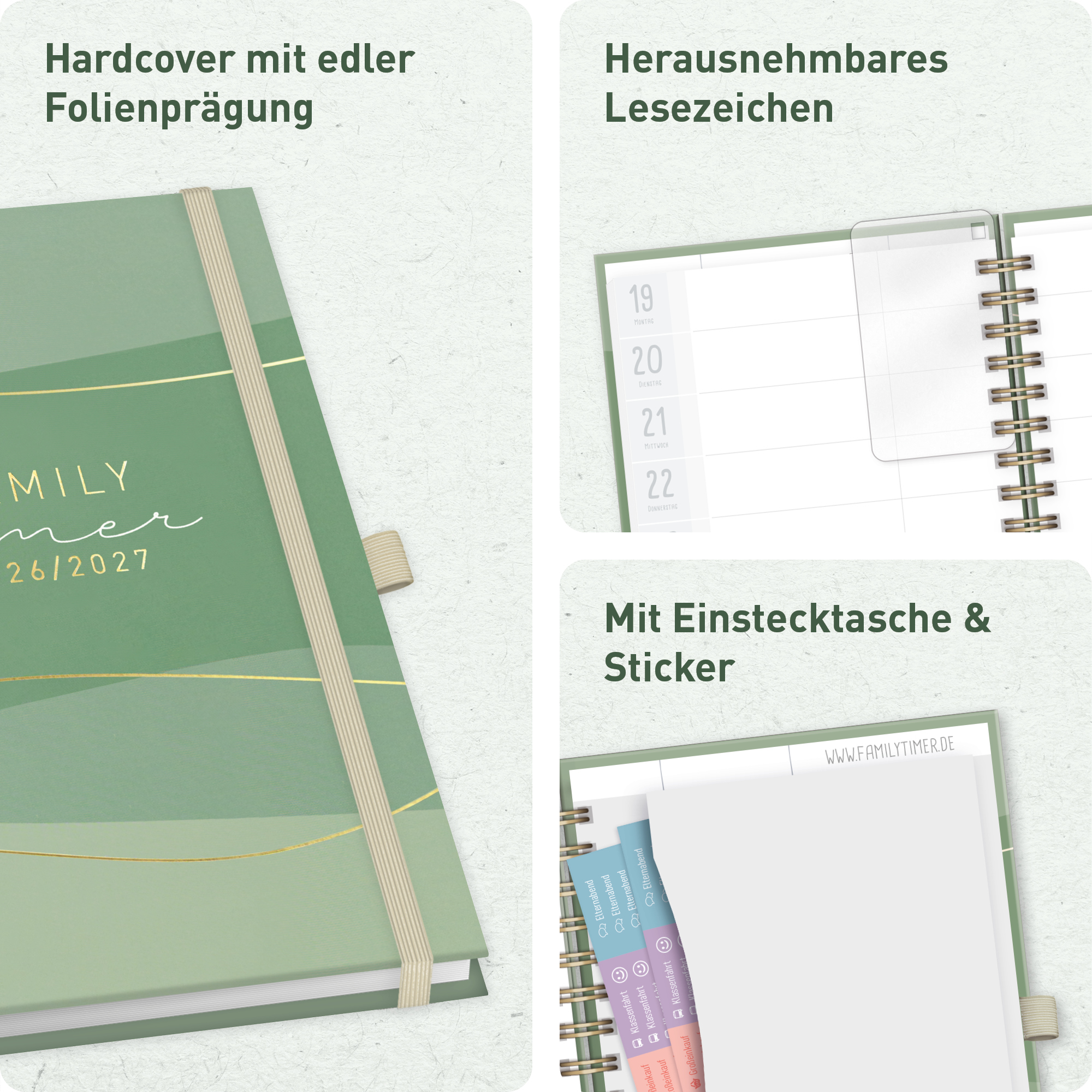 Artikelbild 2 des Artikels “Family-Timer Deluxe A5 2026 2027 [Green Waves] “