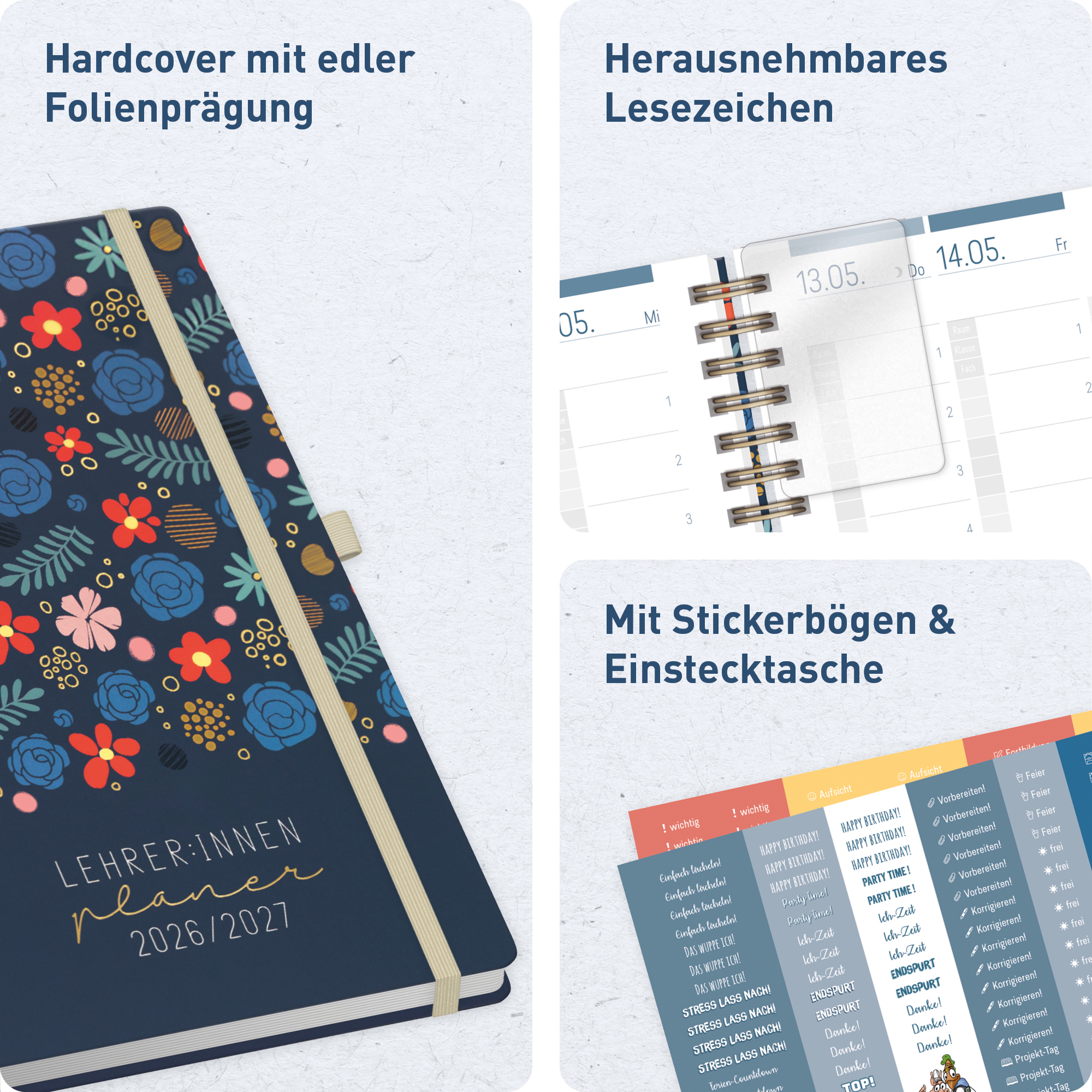 Artikelbild 2 des Artikels “Lehrer-Planer Deluxe A5+ 26/27 [Flowers & Leaves] “