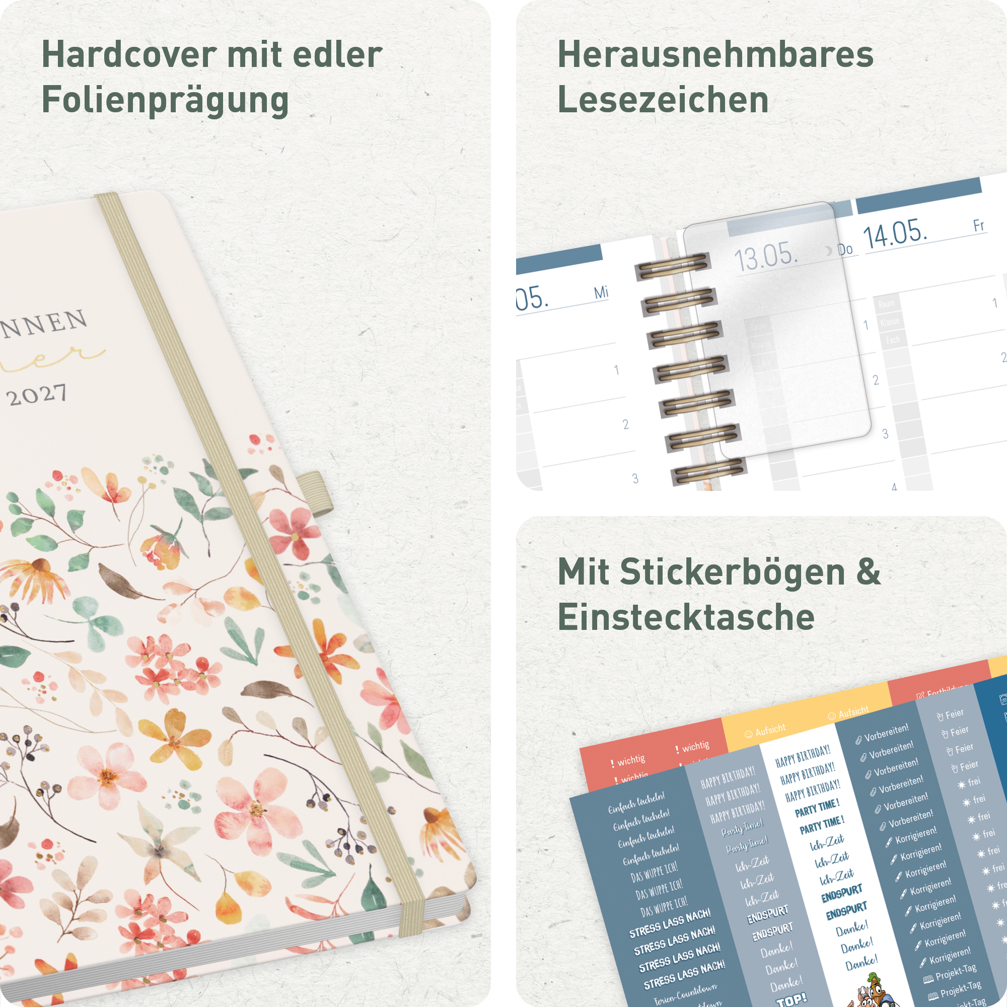 Artikelbild 2 des Artikels “Lehrer-Planer Deluxe A5+ 26/27 [Wild Blossoms] “