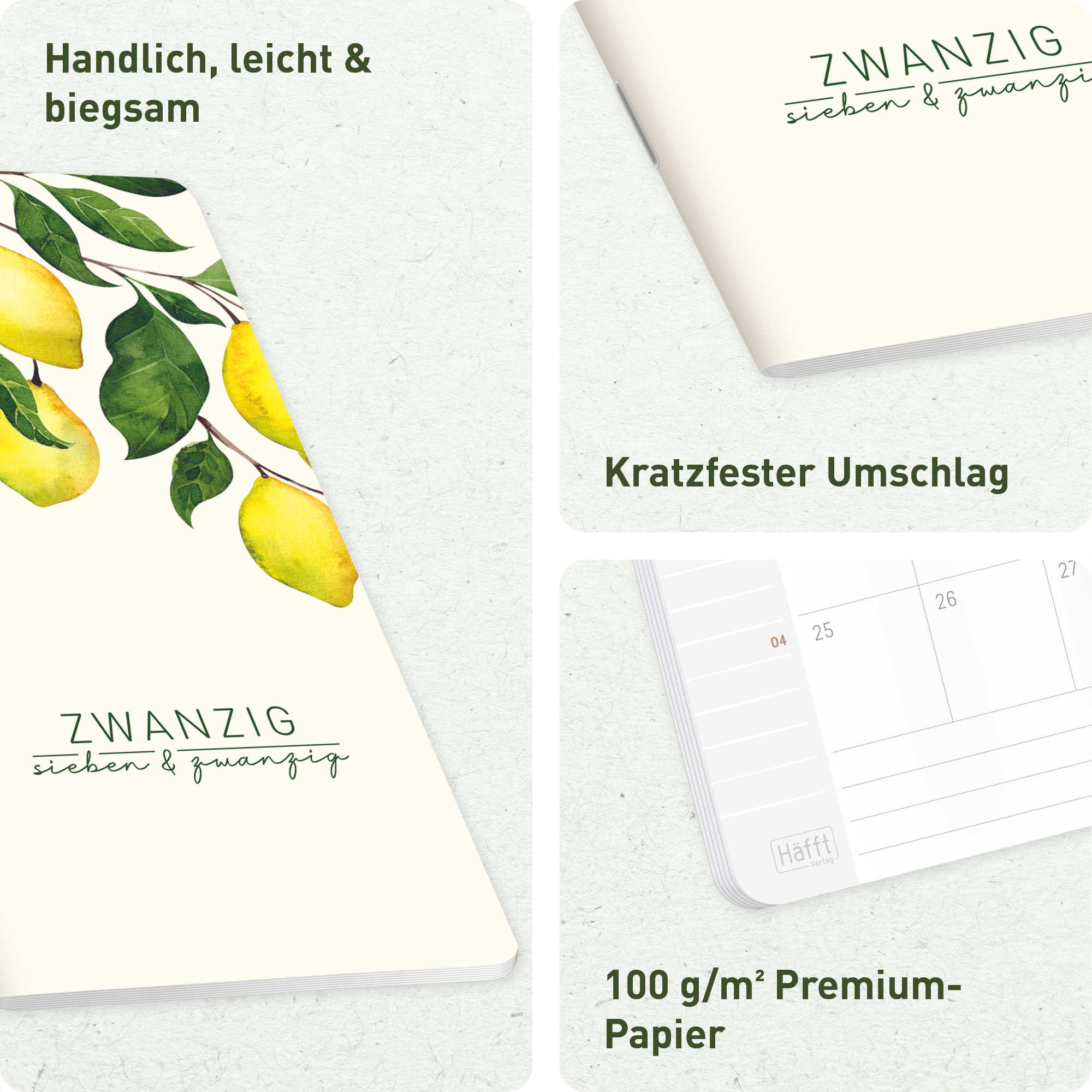 Artikelbild 2 des Artikels “Monatskalender 2026/2027 Square A6+ Taschenkalender [Lemon Times] “