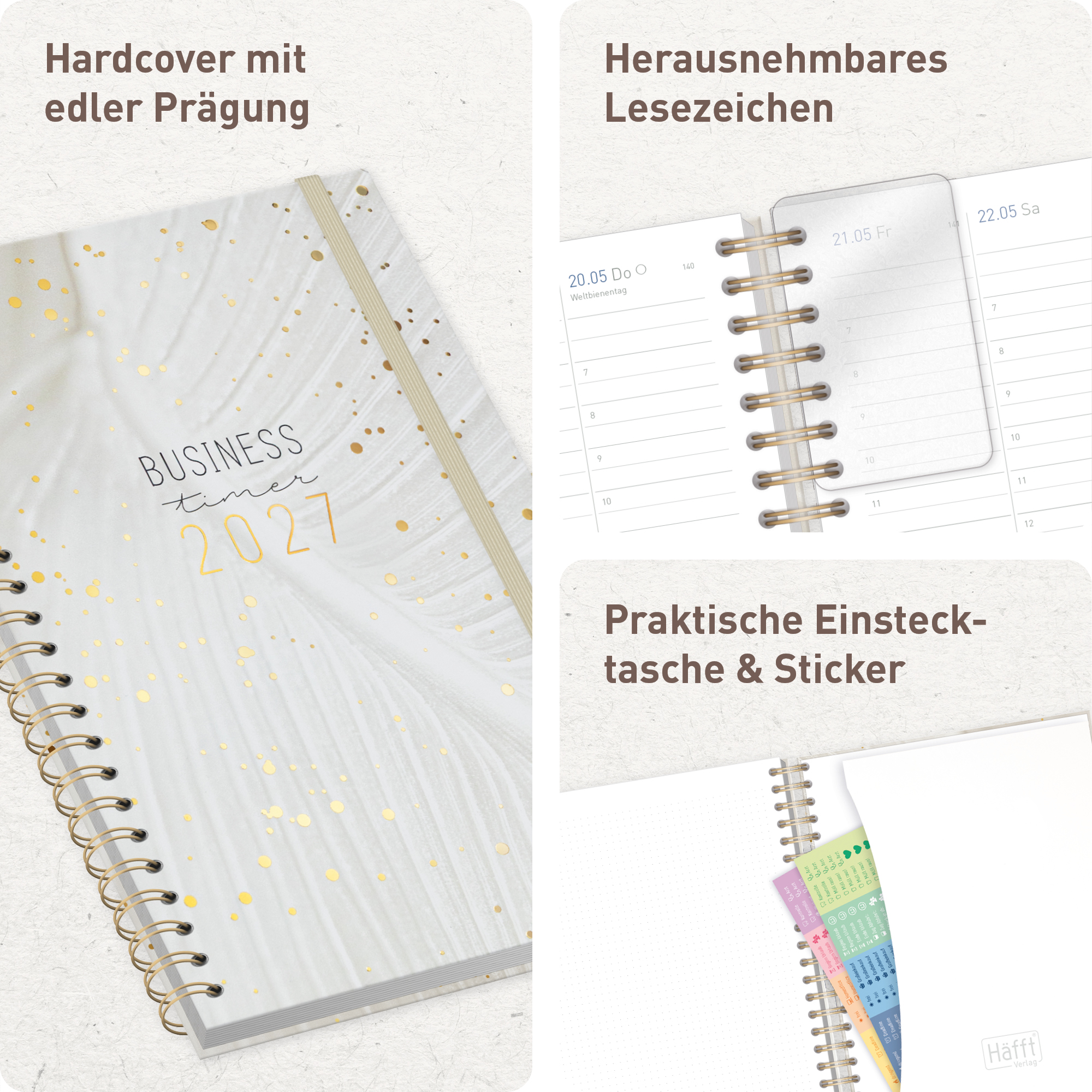 Artikelbild 2 des Artikels “Business-Timer Maxi A4 2027 [Sparkling Leaf] “