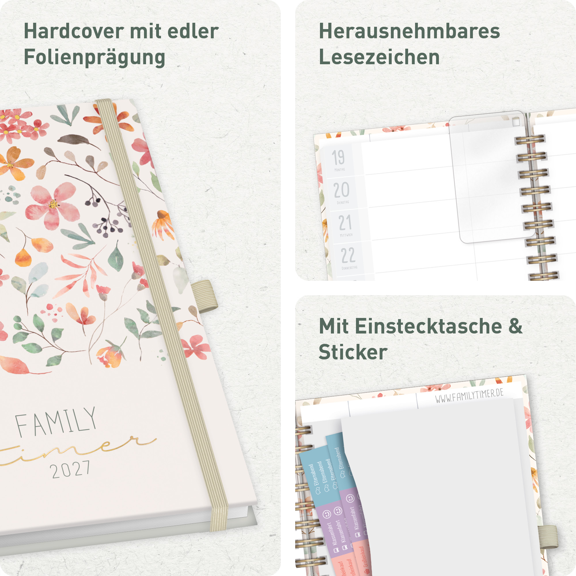 Artikelbild 2 des Artikels “Family-Timer Deluxe A5 2027 [Wild Blossoms] “