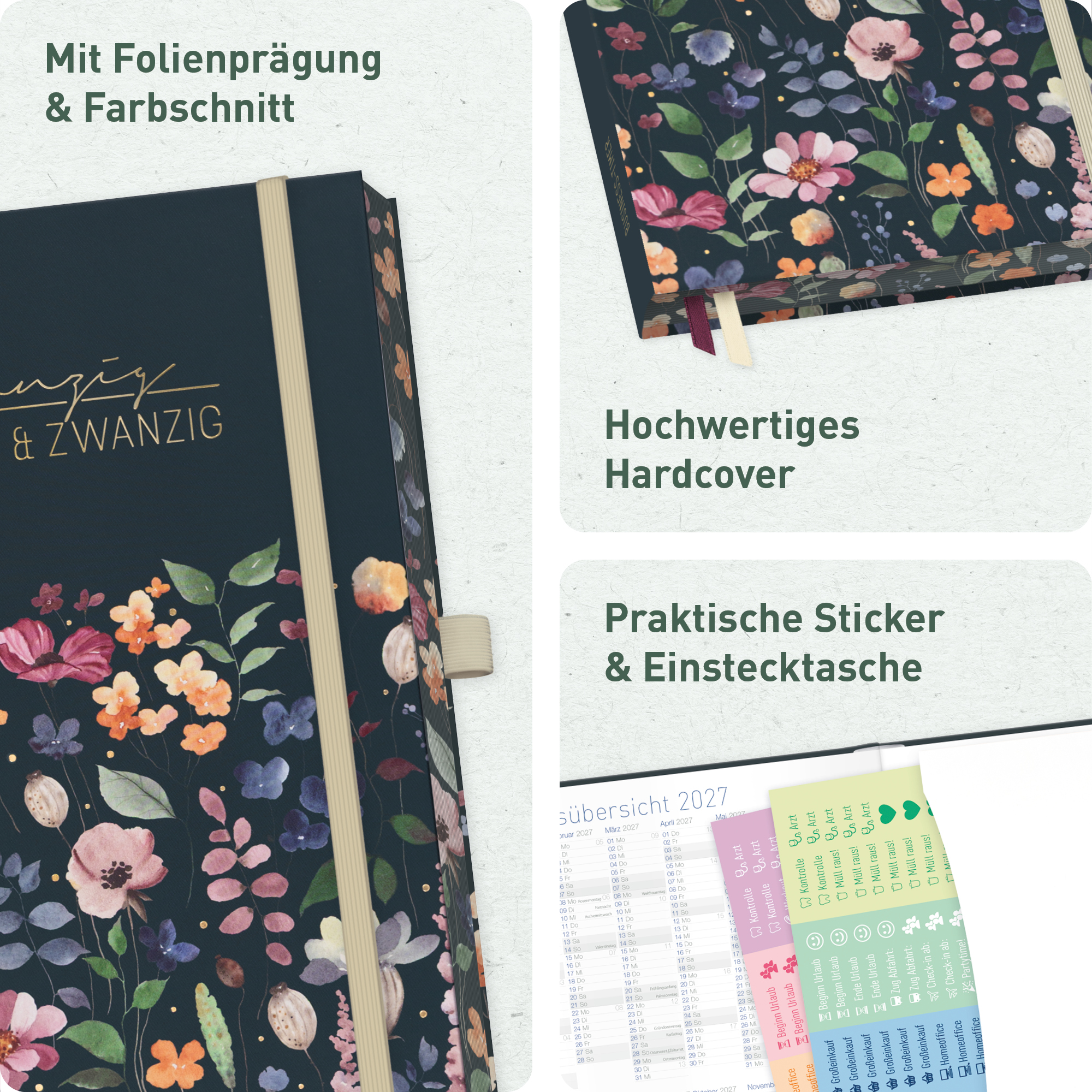 Artikelbild 2 des Artikels “Business-Timer Deluxe A5 2026/2027 A5 [Flower Inspiration] “