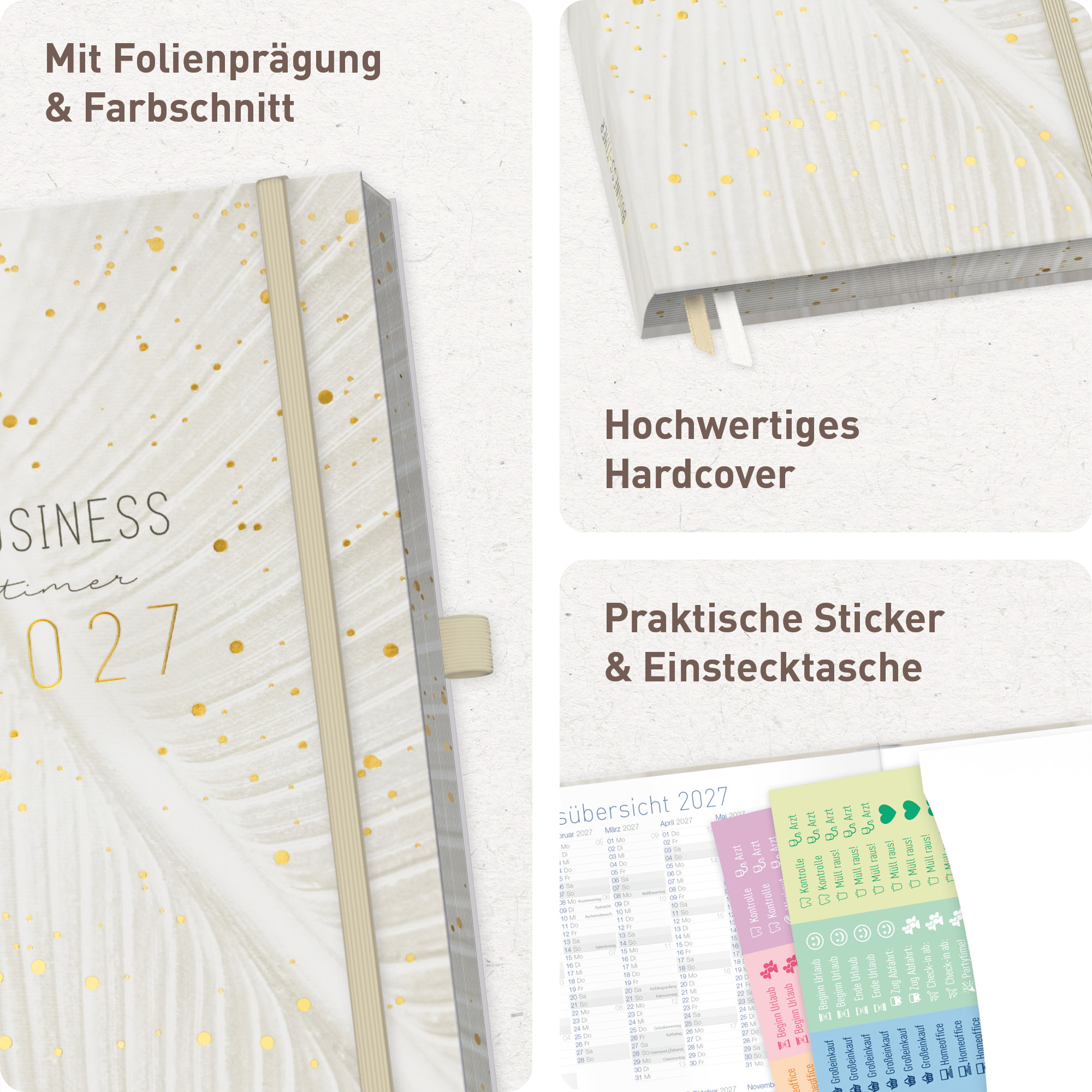 Artikelbild 2 des Artikels “Business-Timer Deluxe A5 2026/2027 [Sparkling Leaf] “
