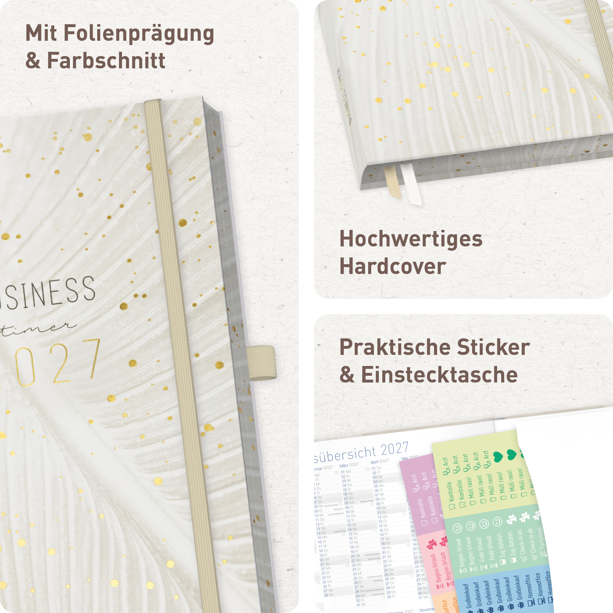 Artikelbild 2 des Artikels “Business-Timer Deluxe A5 2026/2027 [Sparkling Leaf] “