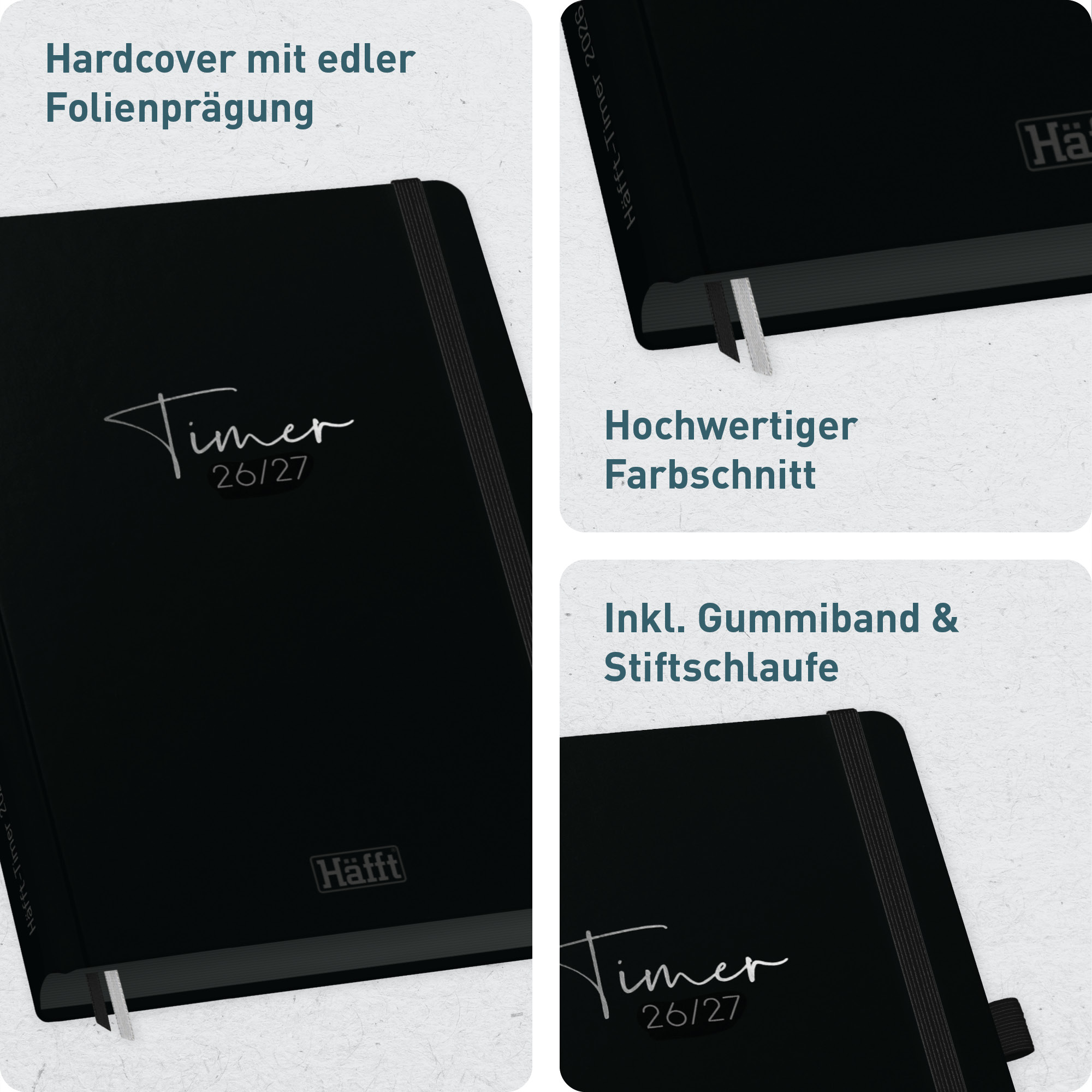 Artikelbild 2 des Artikels “Häfft-Timer Deluxe A5 2026/2027 [Black Edition] “