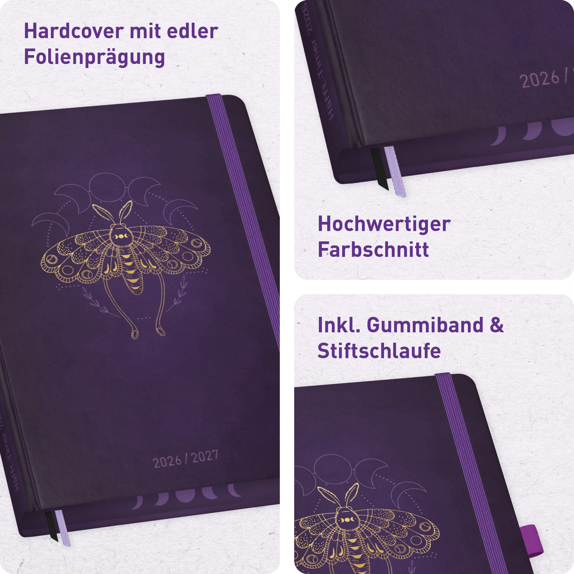 Artikelbild 2 des Artikels “Häfft-Timer Deluxe A5 2026/2027 [Golden Moth] “