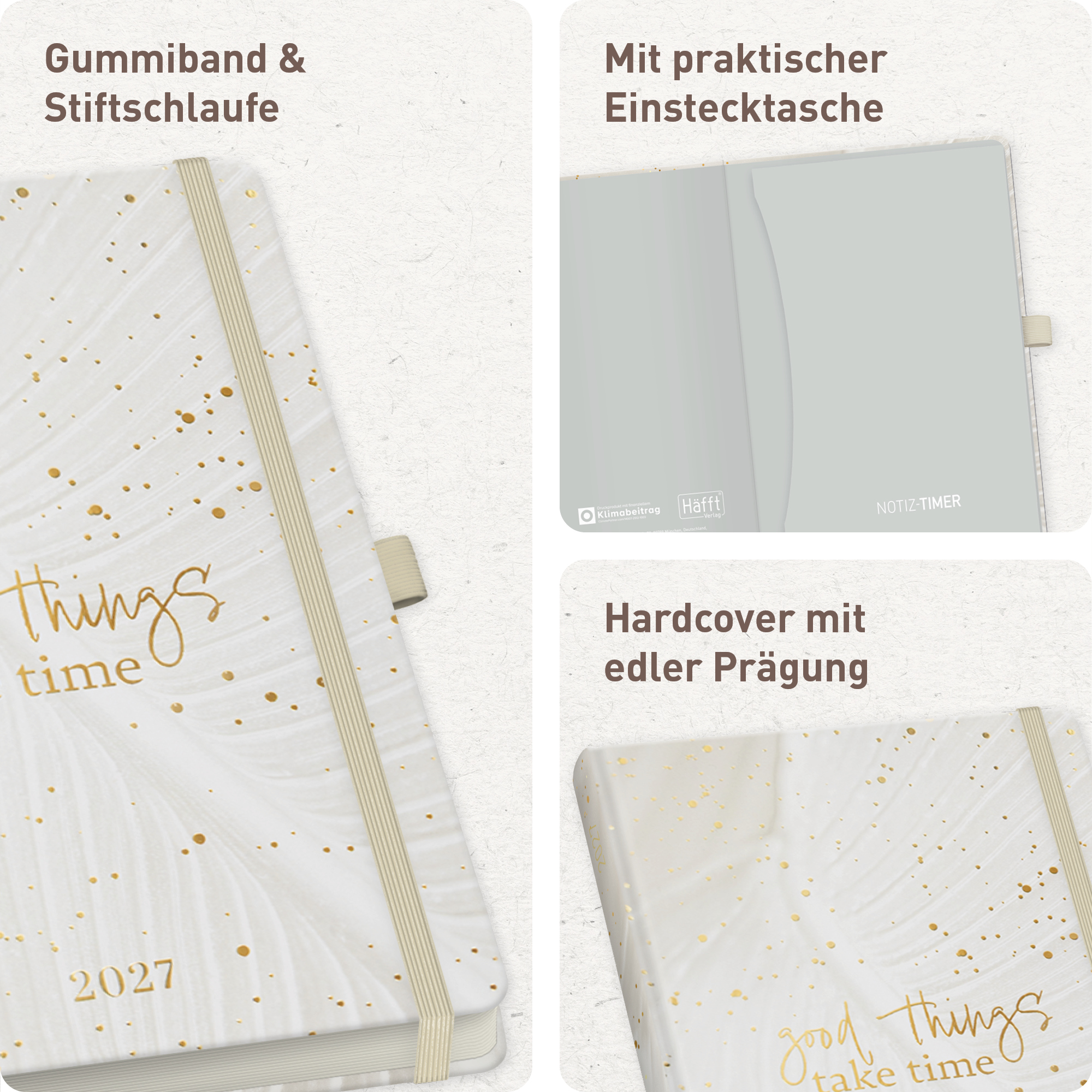 Artikelbild 2 des Artikels “Wochen-Notiz-Kalender 2026/2027 A5 [Sparkling Leaf] “