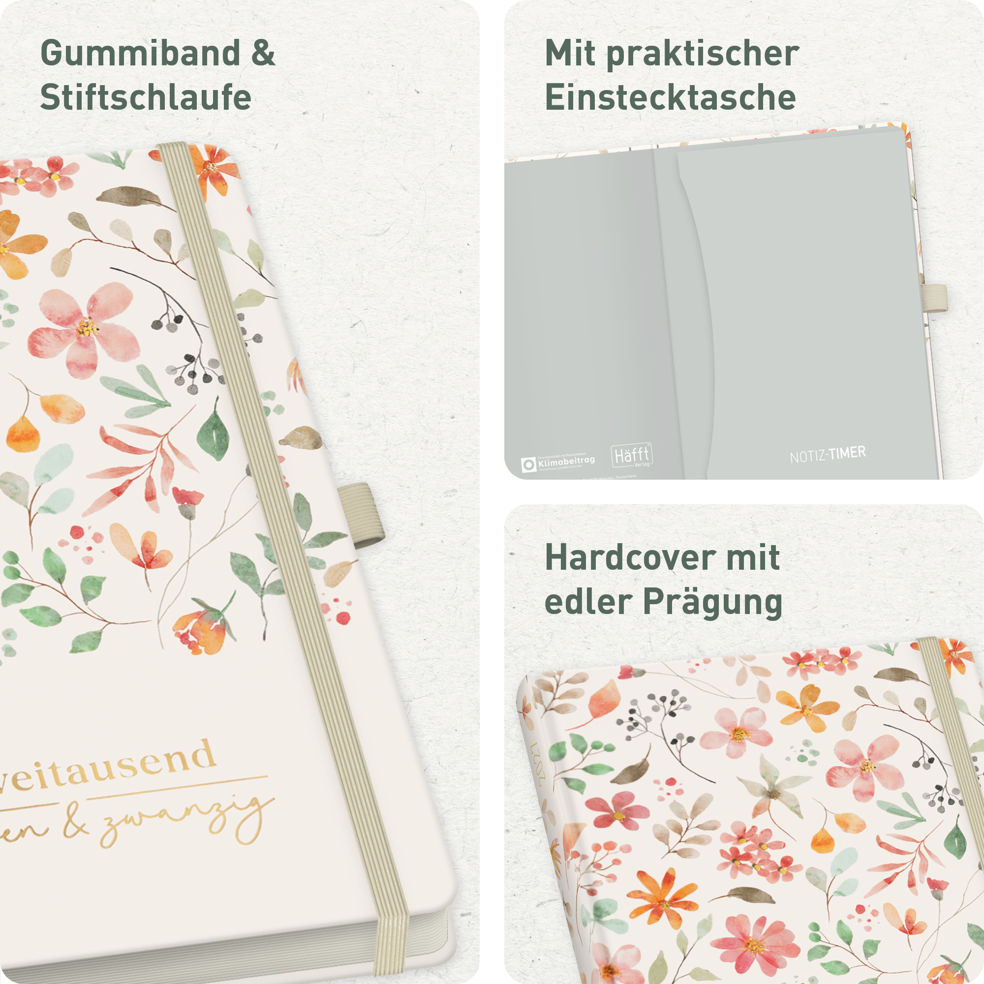 Artikelbild 2 des Artikels “Wochen-Notiz-Kalender 2026/2027 A5 [Wild Blossoms] “