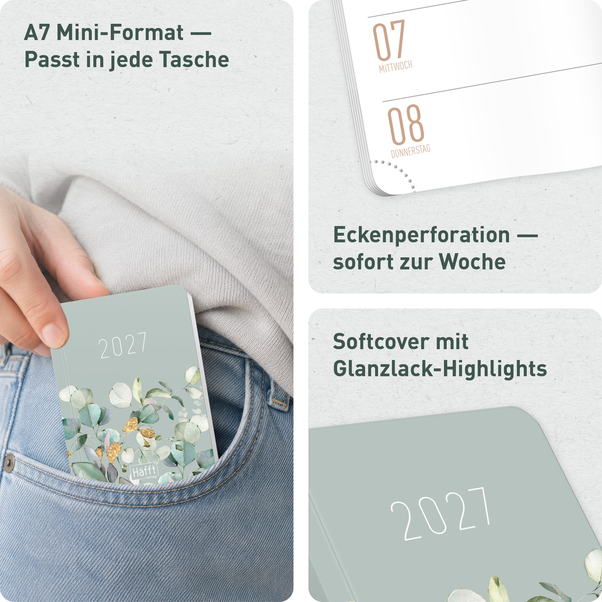 Artikelbild 2 des Artikels “Mini-Timer A7 2027 [Minty Leaves] “