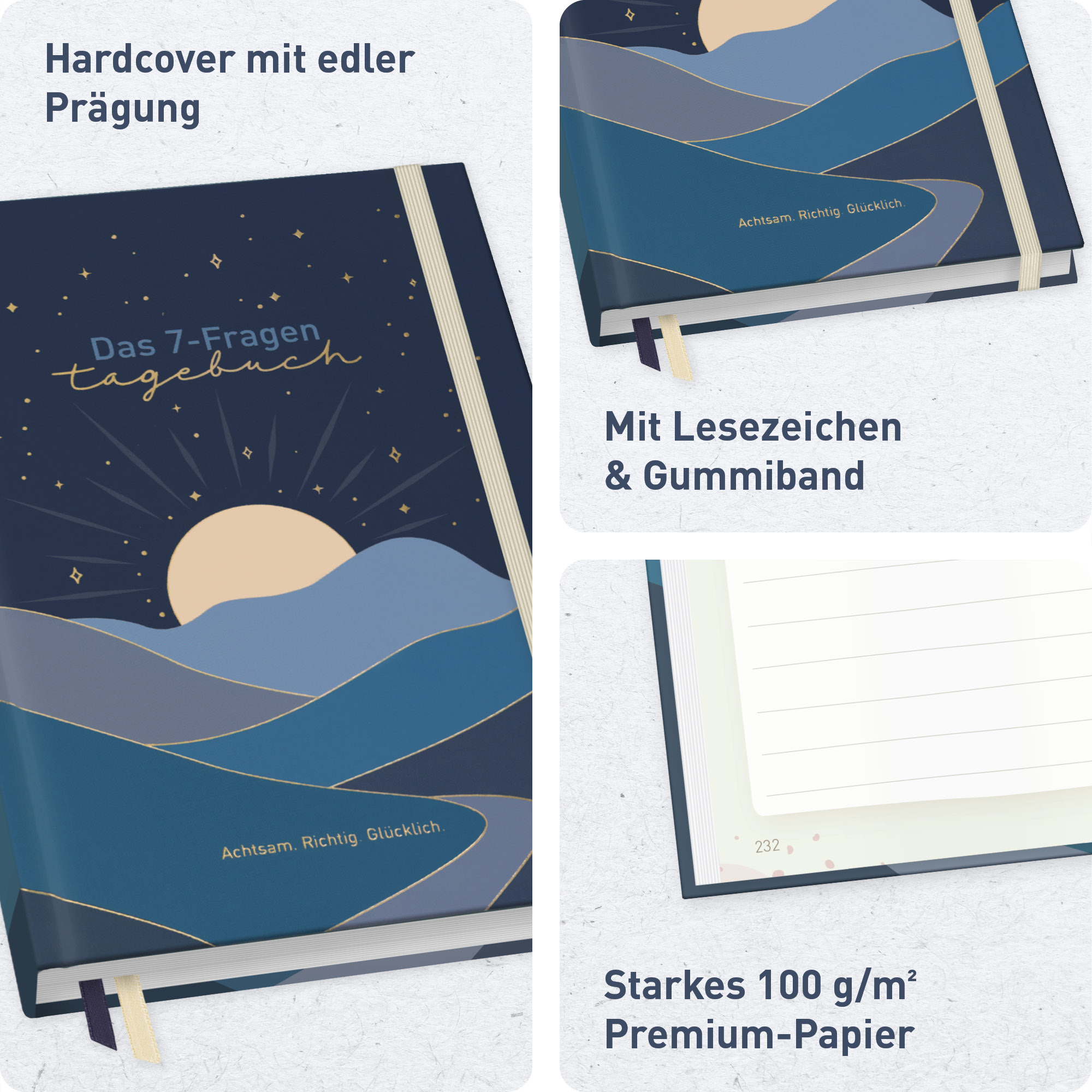 Artikelbild 2 des Artikels “paper&you Das 7-Fragen-Tagebuch A5 für 6 Monate [Moonrise] “