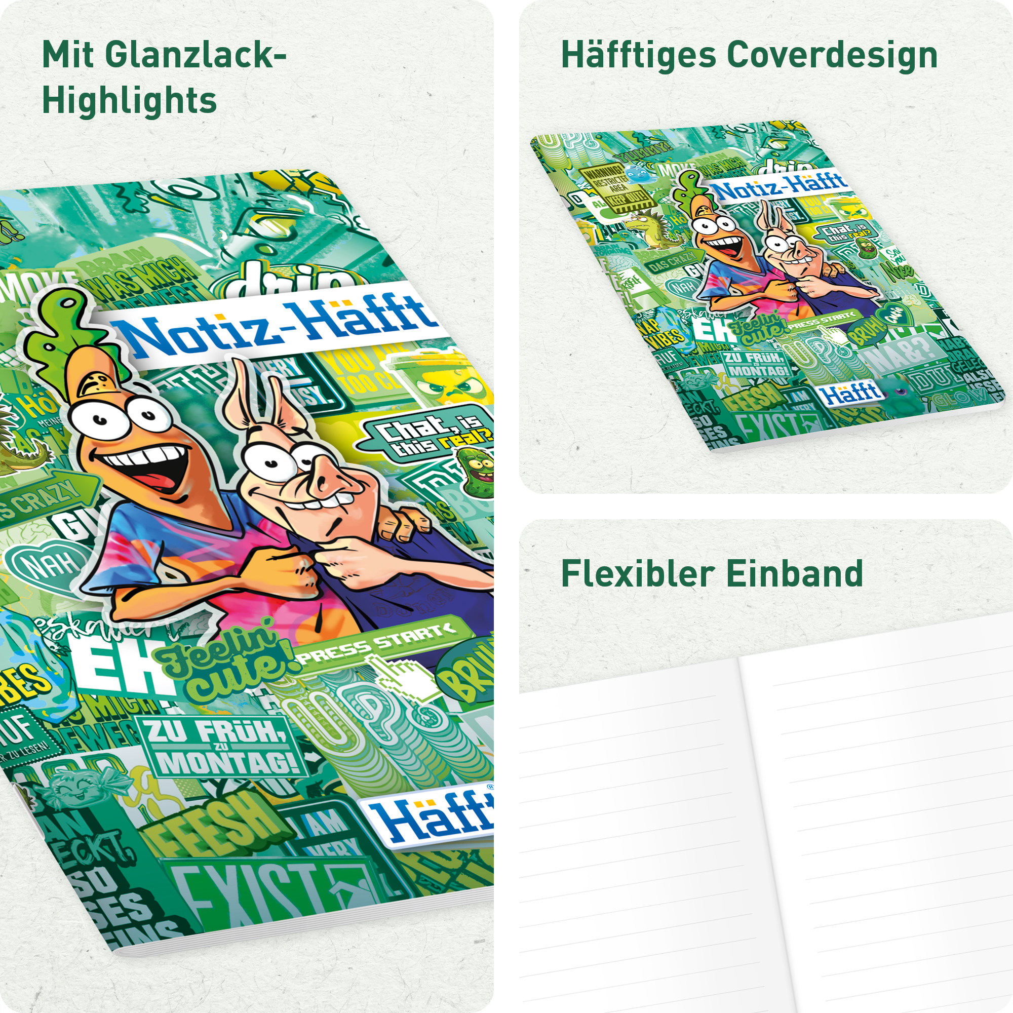 Artikelbild 2 des Artikels “Notizheft A5 liniert [Stickermania] “