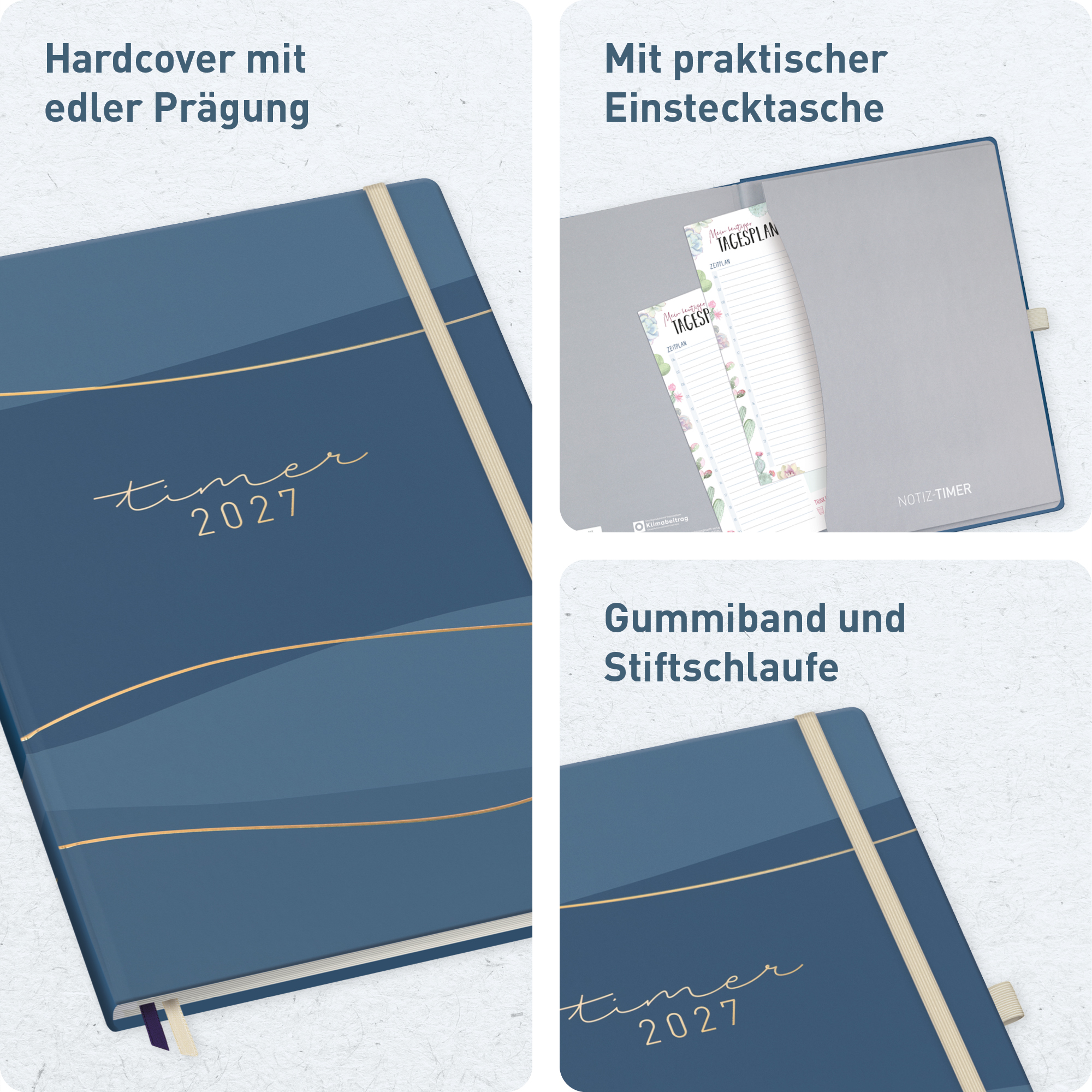 Artikelbild 2 des Artikels “Wochen-Notiz-Kalender A4 2027 [Blue Waves] “