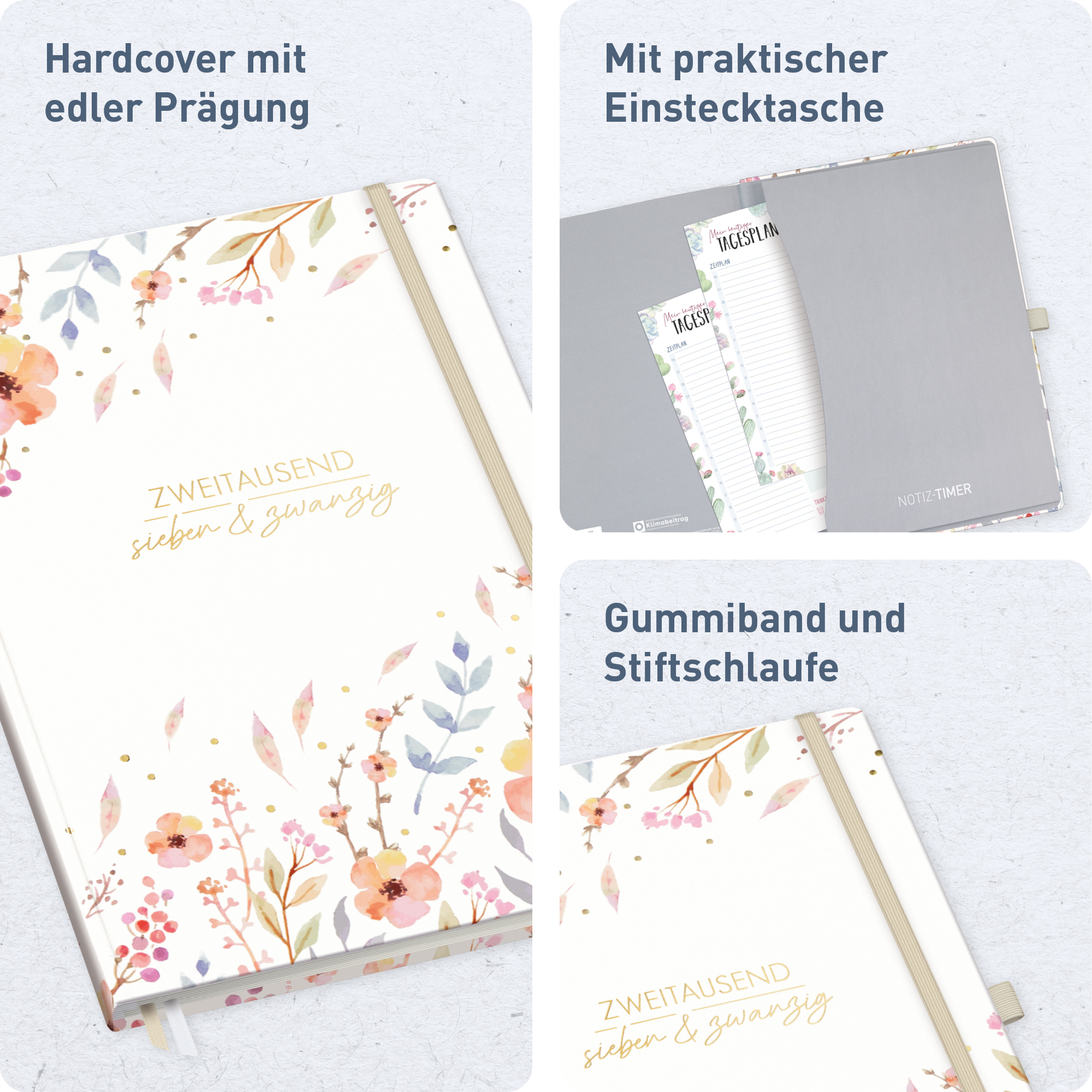 Artikelbild 2 des Artikels “Wochen-Notiz-Kalender A4 2027 [Sweet Flowers] “