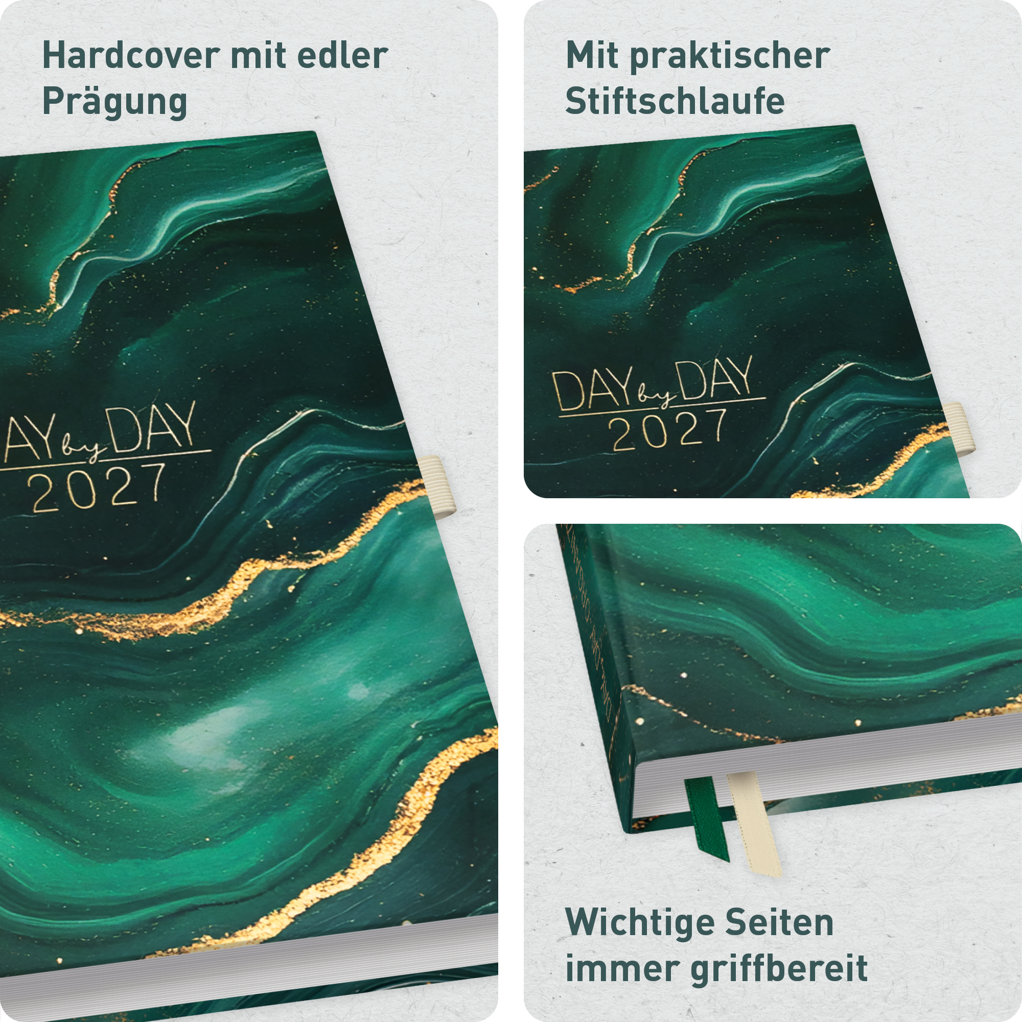 Artikelbild 2 des Artikels “Organizer Day by Day A5 2027 [Green Marble] “