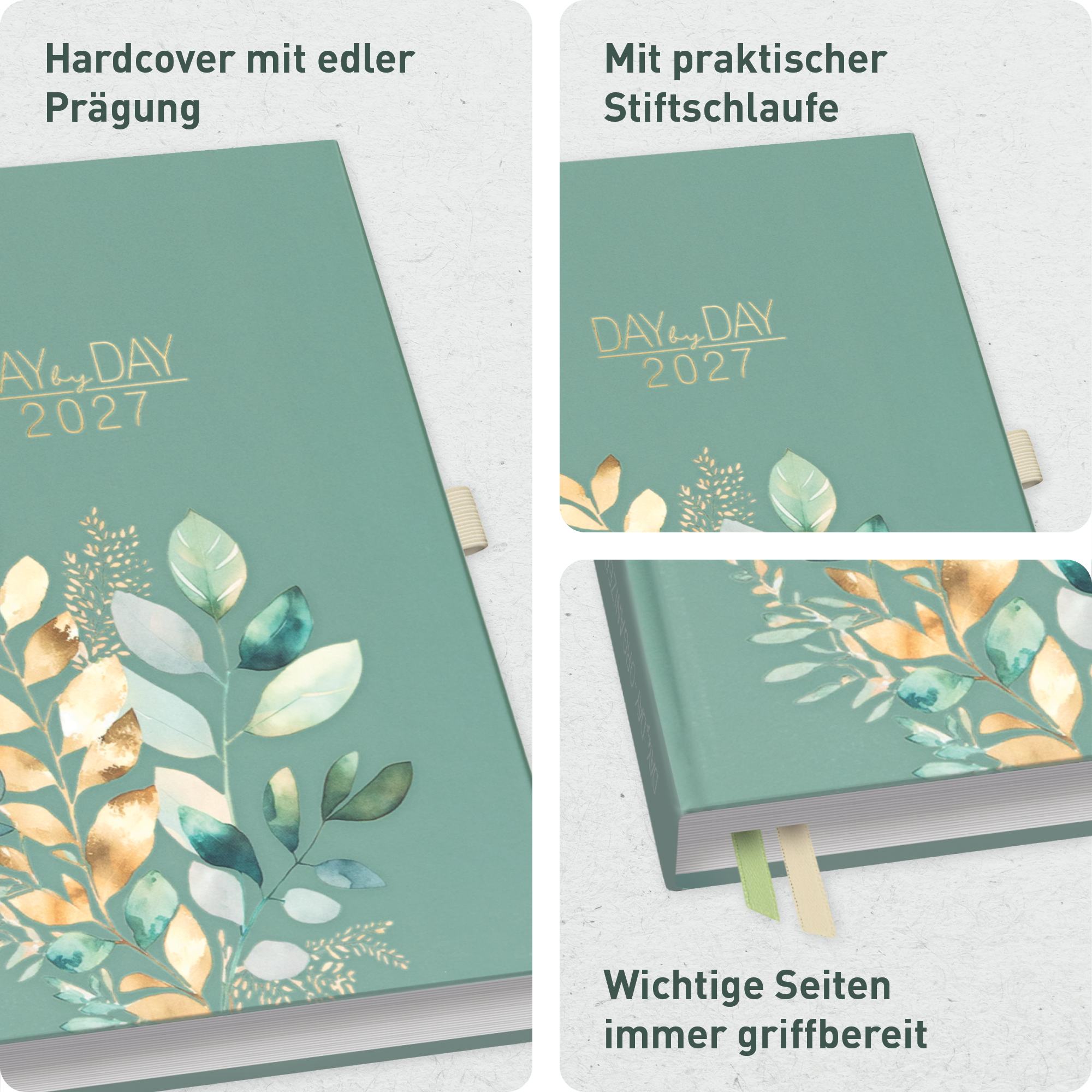 Artikelbild 2 des Artikels “Organizer Day by Day A5 2027 [Shiny Leaves] “