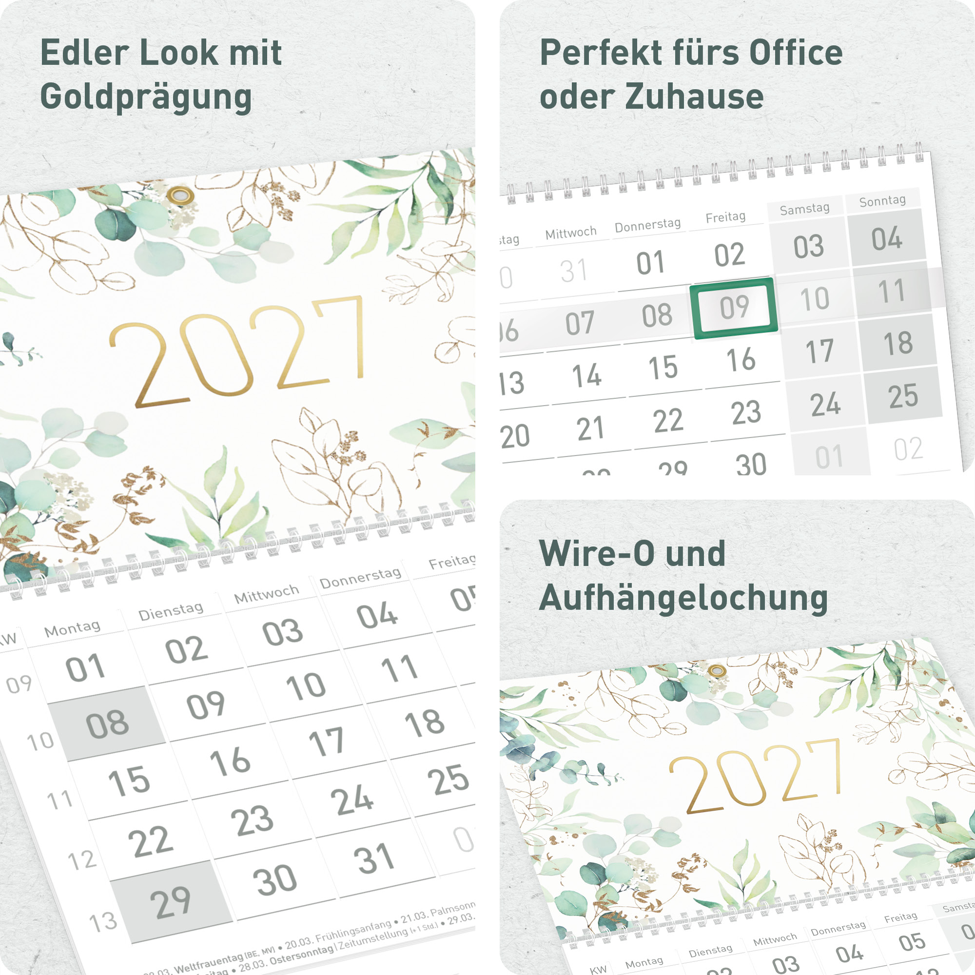 Artikelbild 2 des Artikels “3-Monatskalender 2027 [Blattgold] “