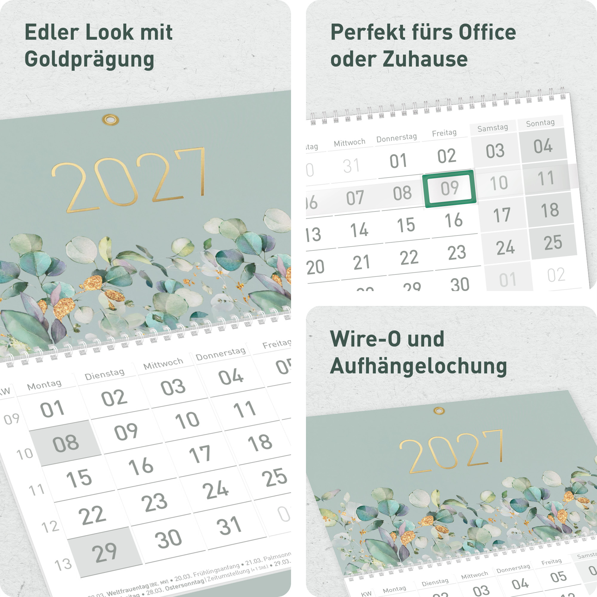 Artikelbild 2 des Artikels “3-Monatskalender 2027 [Minty Leaves] “