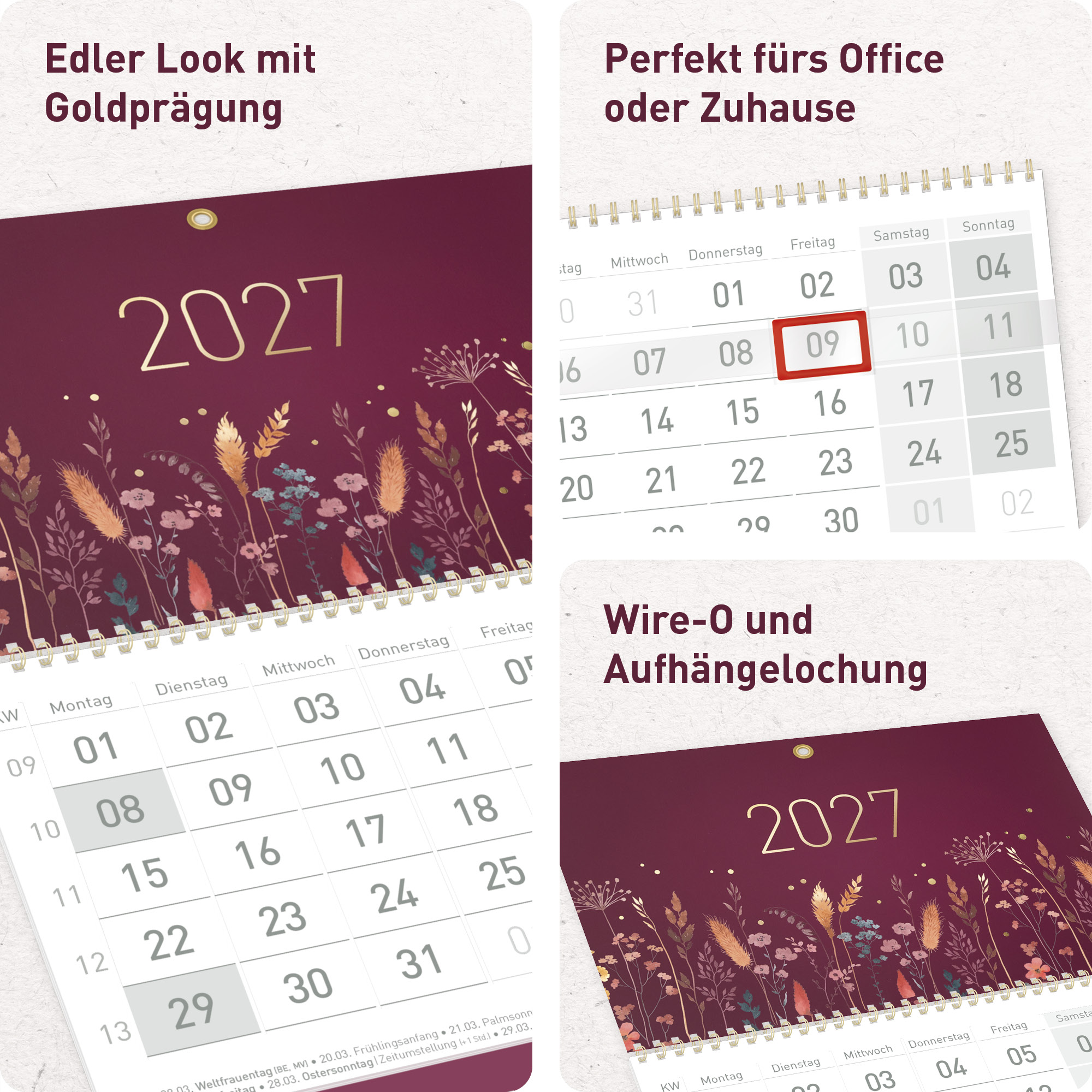 Artikelbild 2 des Artikels “3-Monatskalender 2027 [Velvet Flowers] “