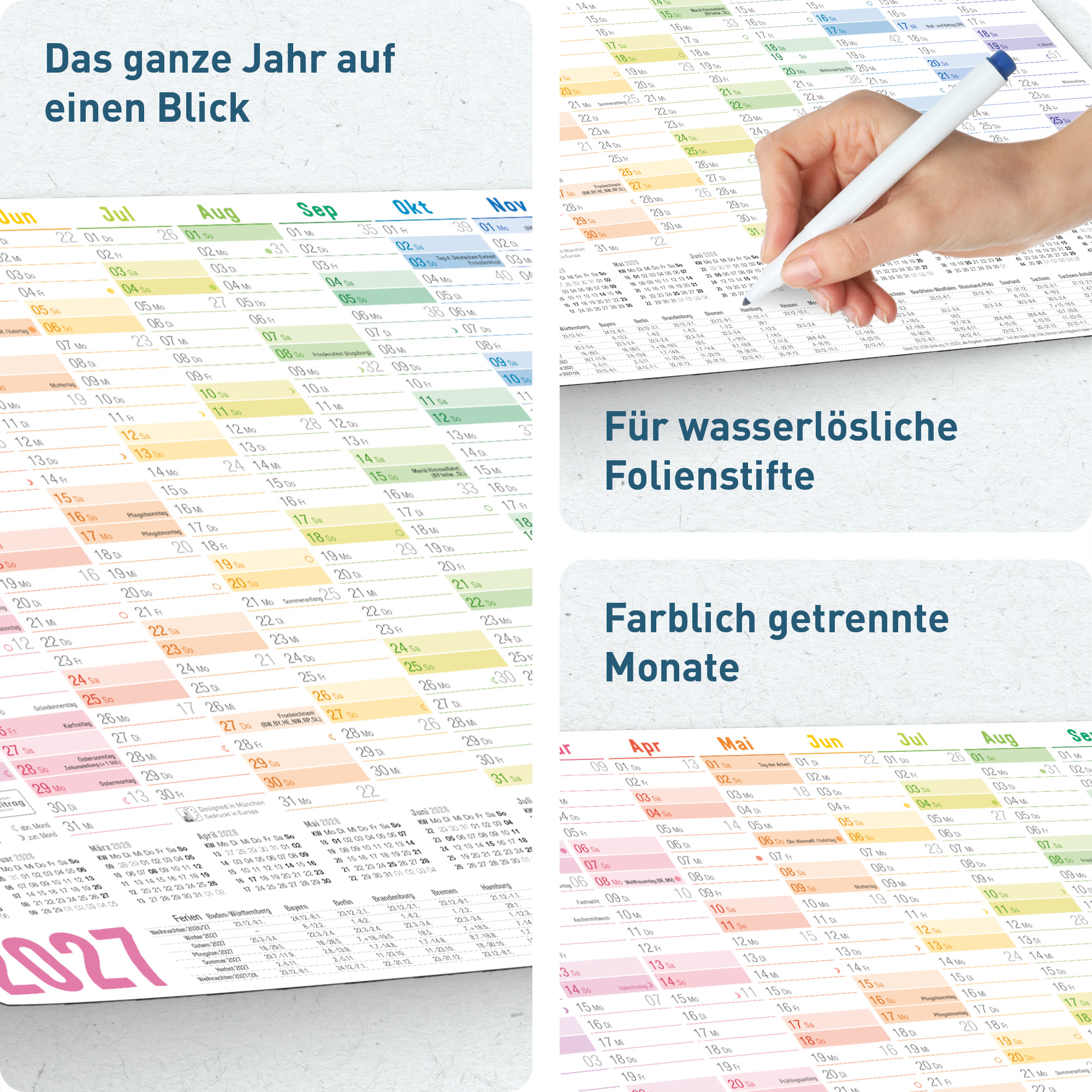 Artikelbild 2 des Artikels “Wandkalender A3 2027 quer [Rainbow] “