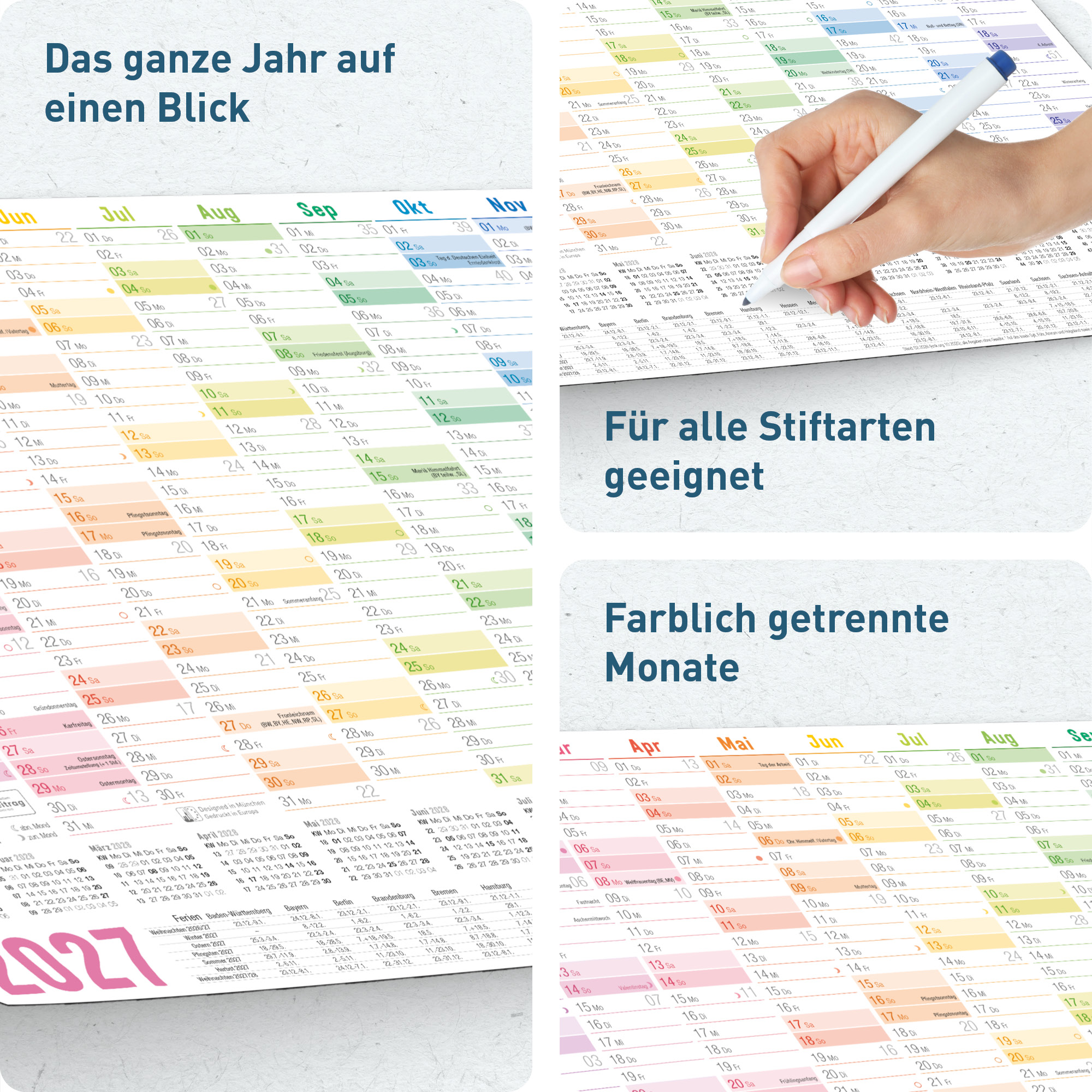 Artikelbild 2 des Artikels “Wandkalender A3 2027 quer [Rainbow] “
