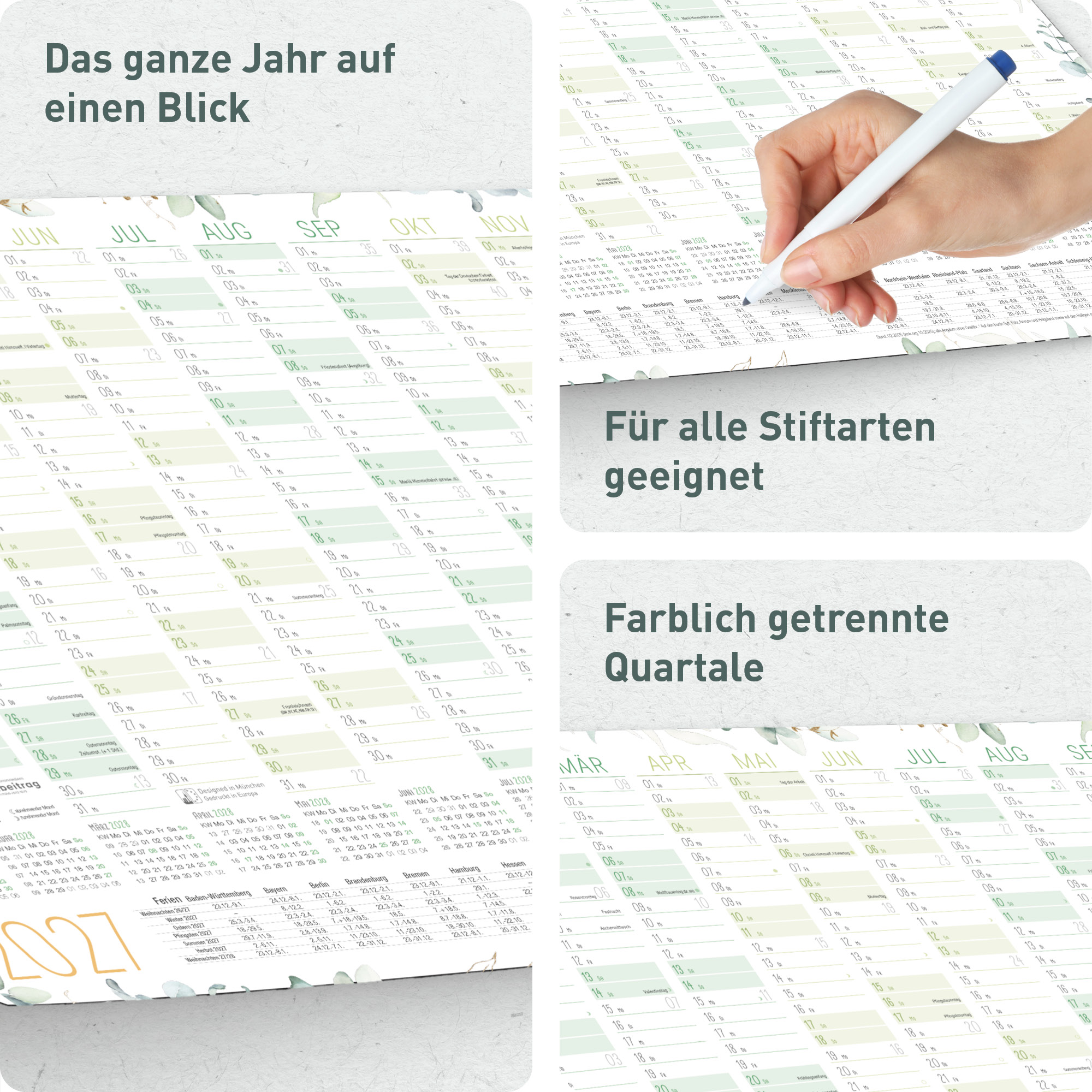 Artikelbild 2 des Artikels “Wandkalender 2027 A3 quer [Blattgold] “
