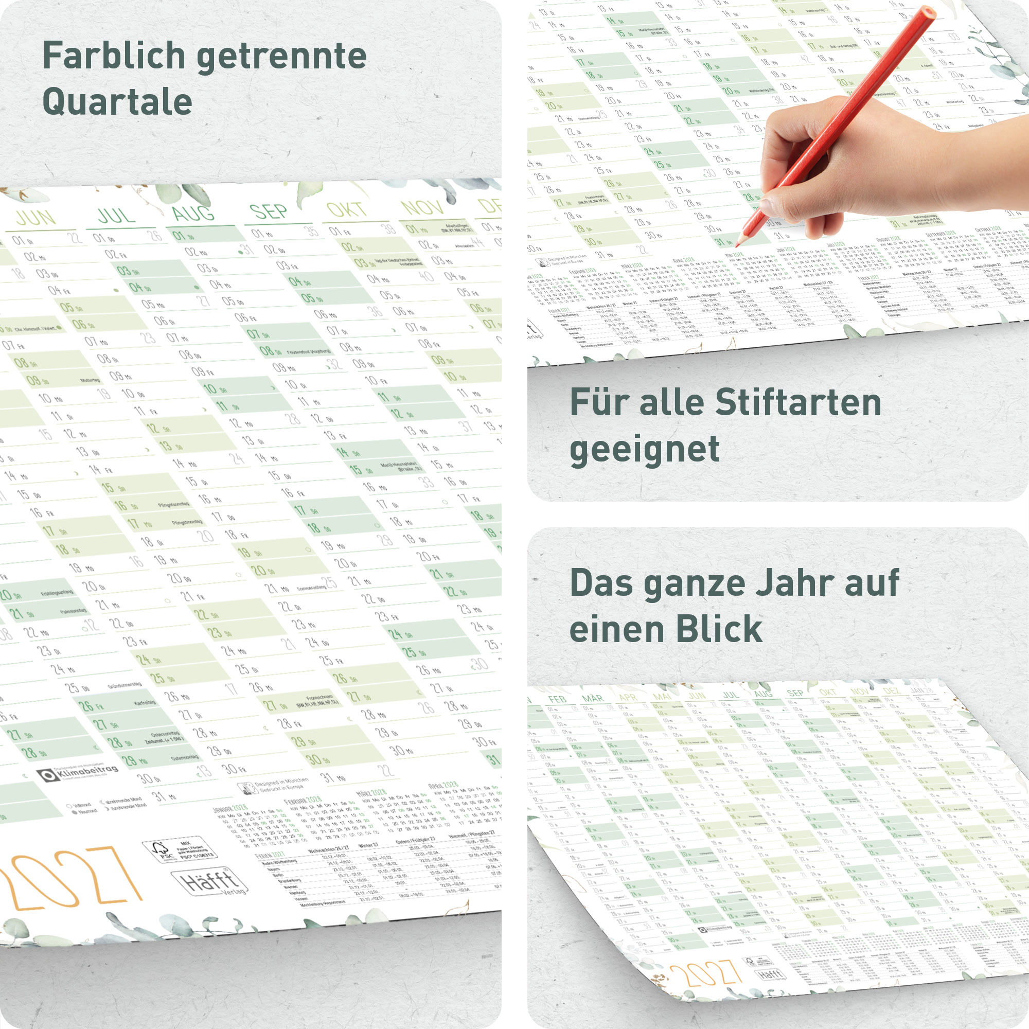 Artikelbild 2 des Artikels “Wandkalender 2027 A2 gefalzt quer [Blattgold] “