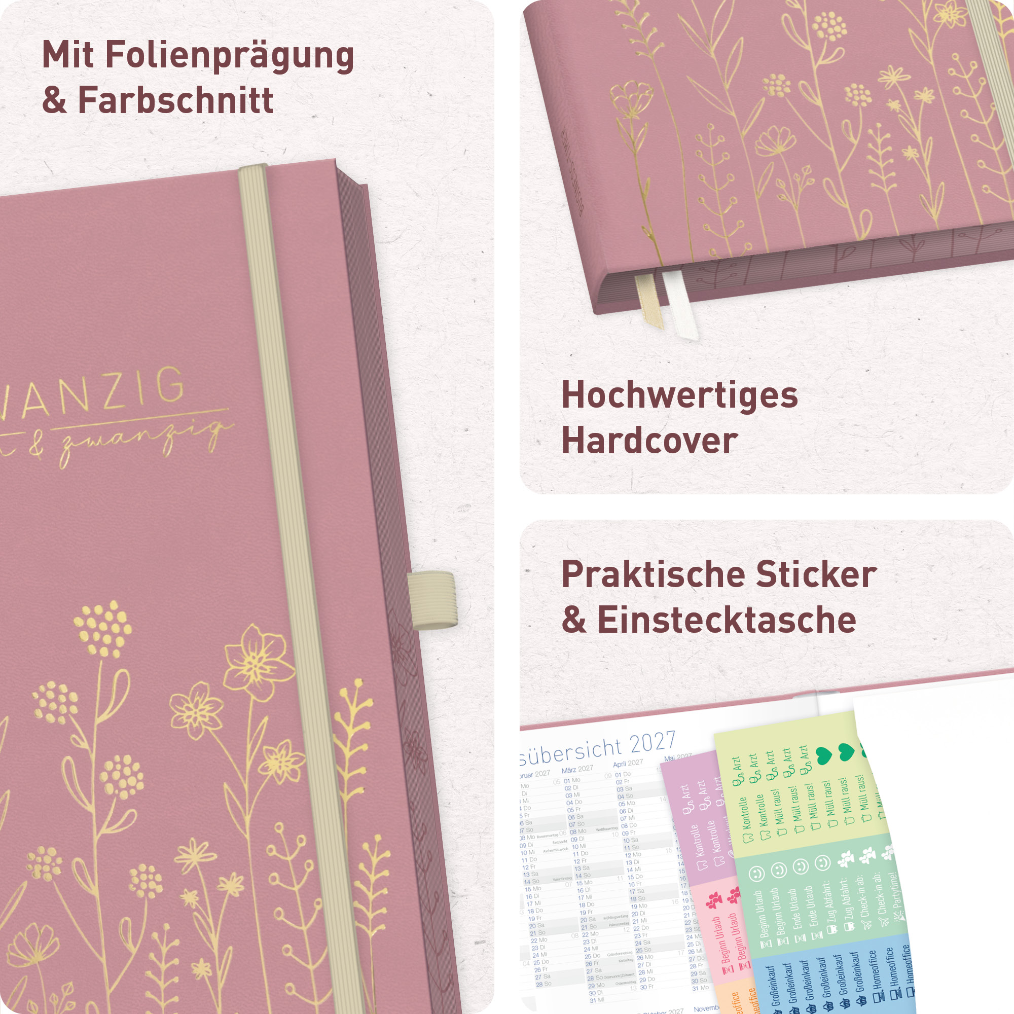 Artikelbild 2 des Artikels “Business-Timer Deluxe A5 2027 [Fine Flowers rosé] “