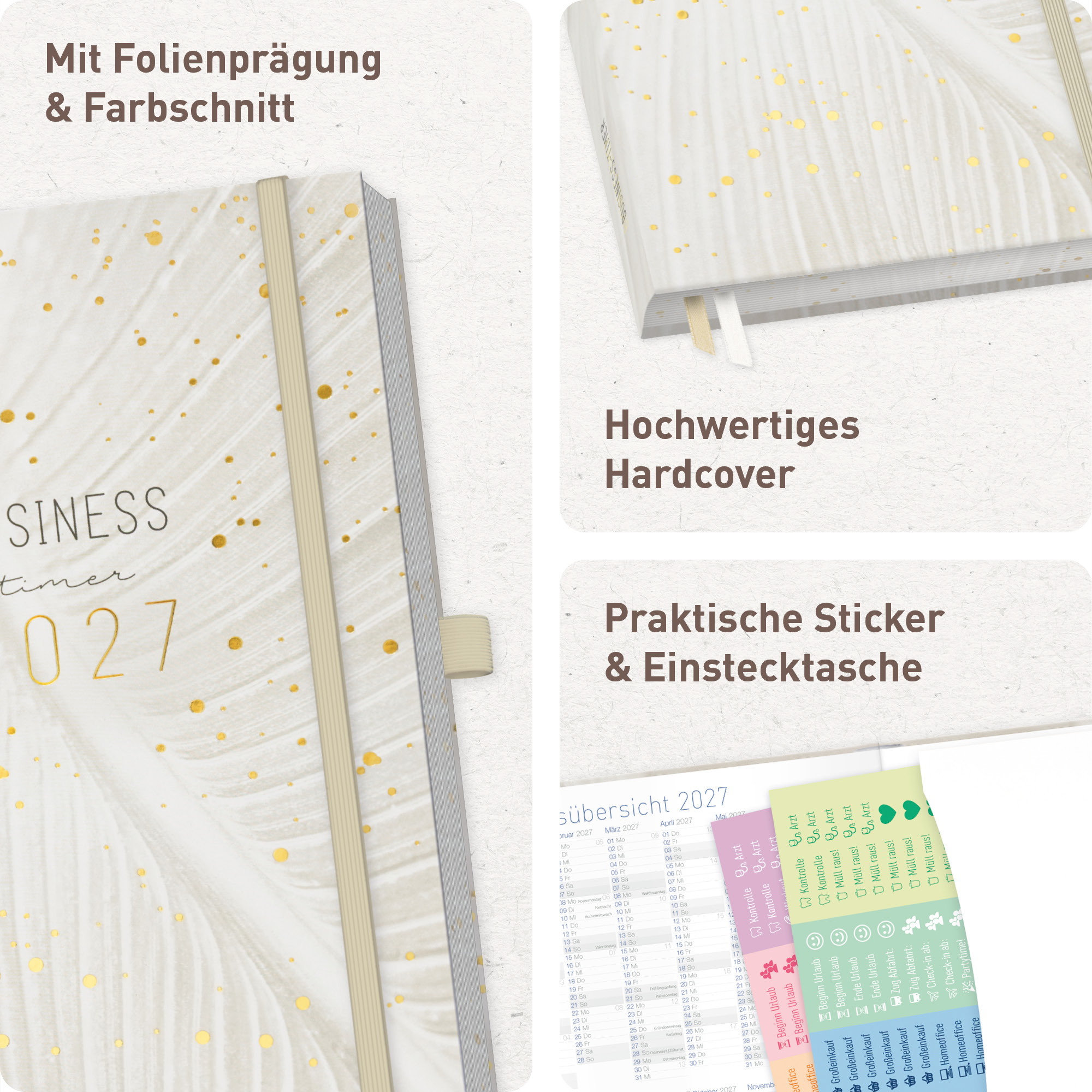 Artikelbild 2 des Artikels “Business-Timer Deluxe A5 2027 [Sparkling Leaf] “