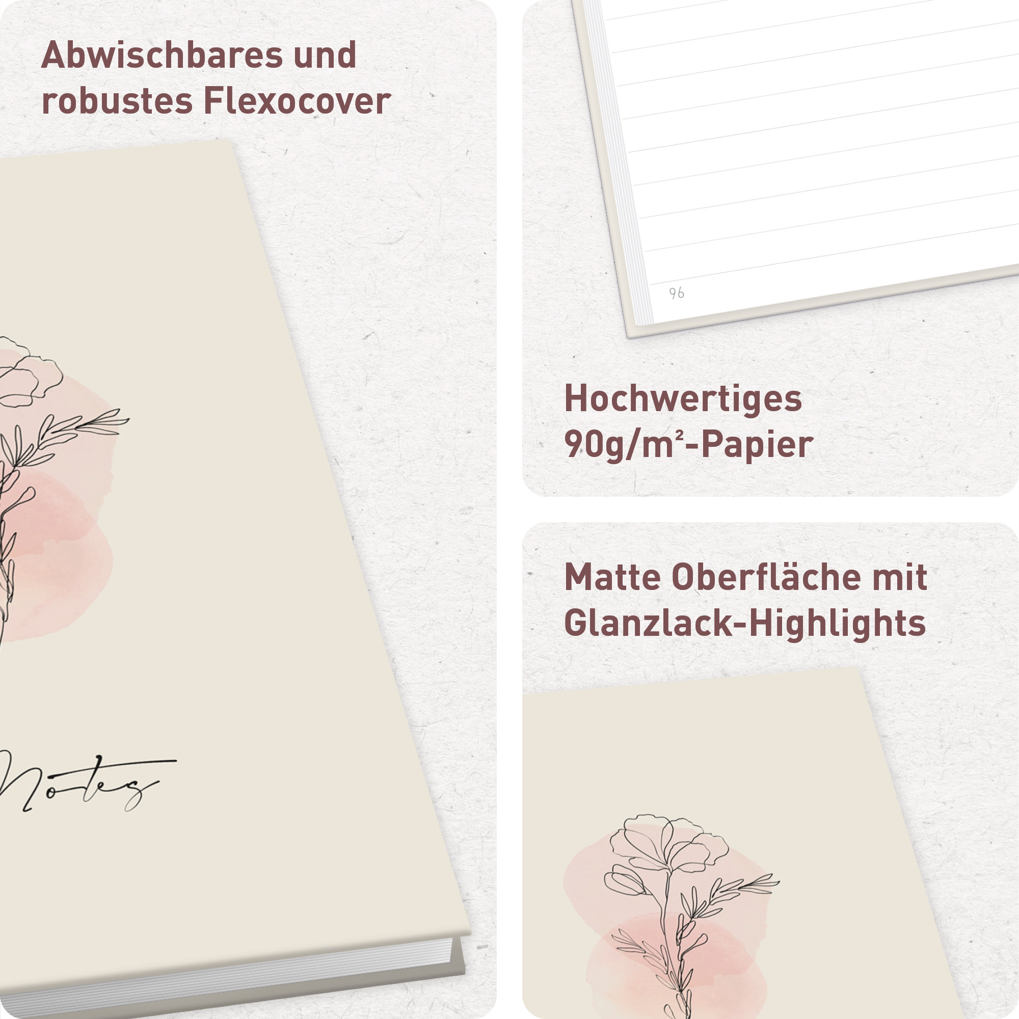 Artikelbild 2 des Artikels “Trendstuff Notizbuch A5 liniert [Dainty Flower] “
