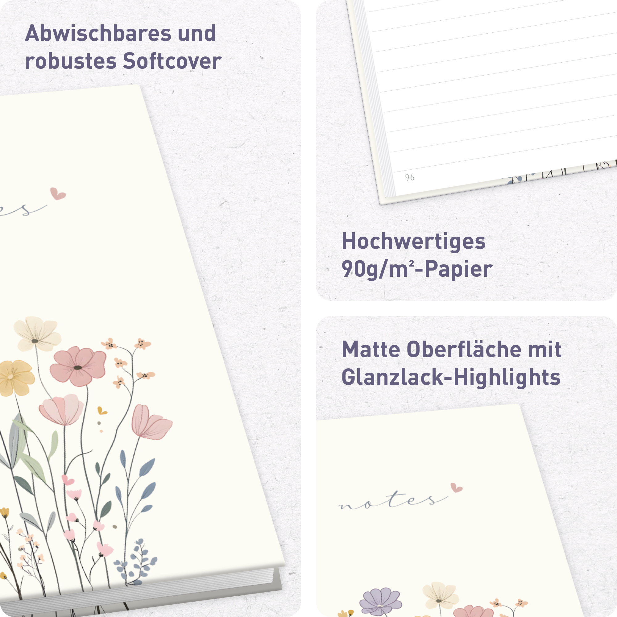 Artikelbild 2 des Artikels “Trendstuff Notizbuch A5 liniert [Flower Joy] “