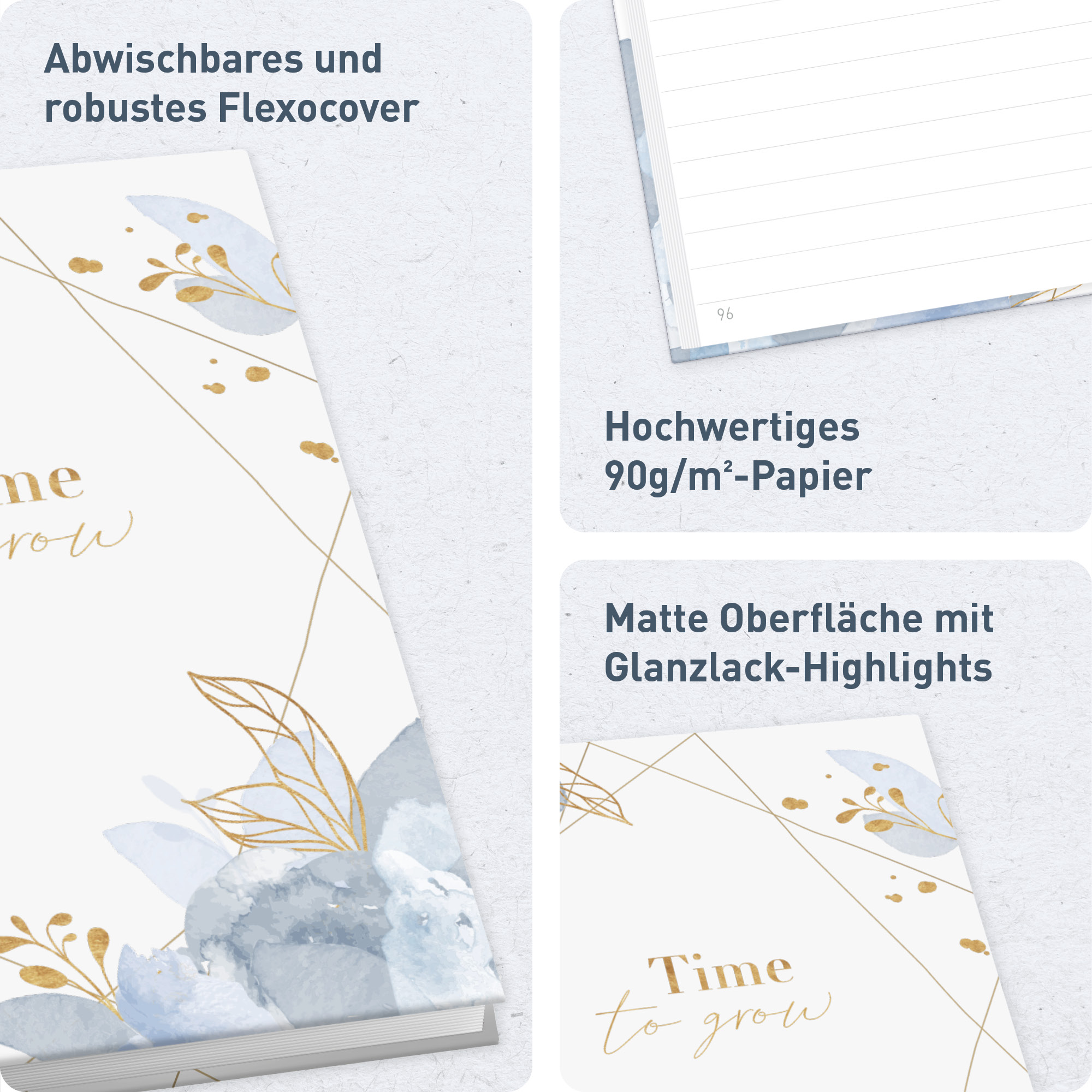 Artikelbild 2 des Artikels “Trendstuff Notizbuch A5 liniert [Time to Grow] “