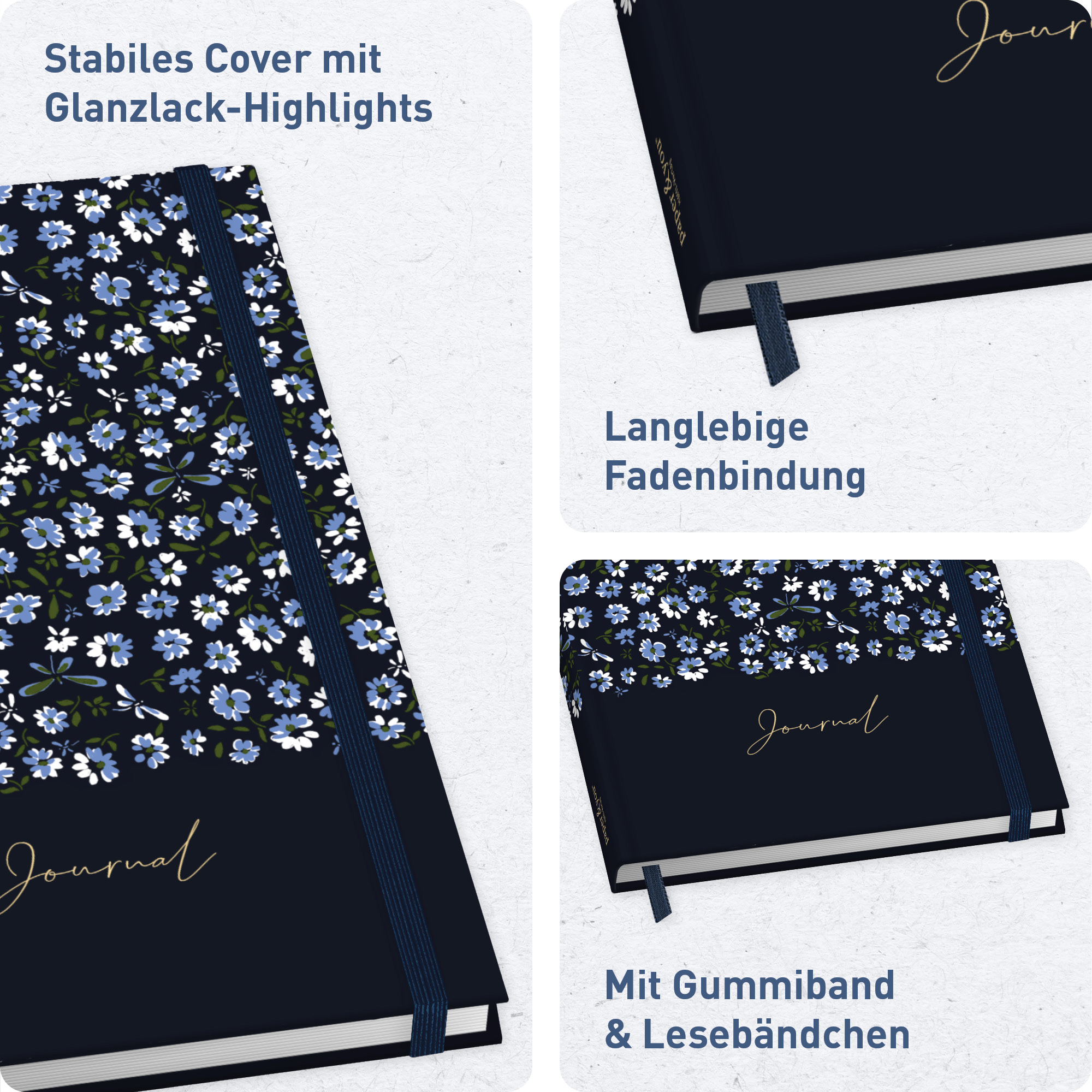 Artikelbild 2 des Artikels “paper&you Journal dotted A5 [Blue Daisy] “