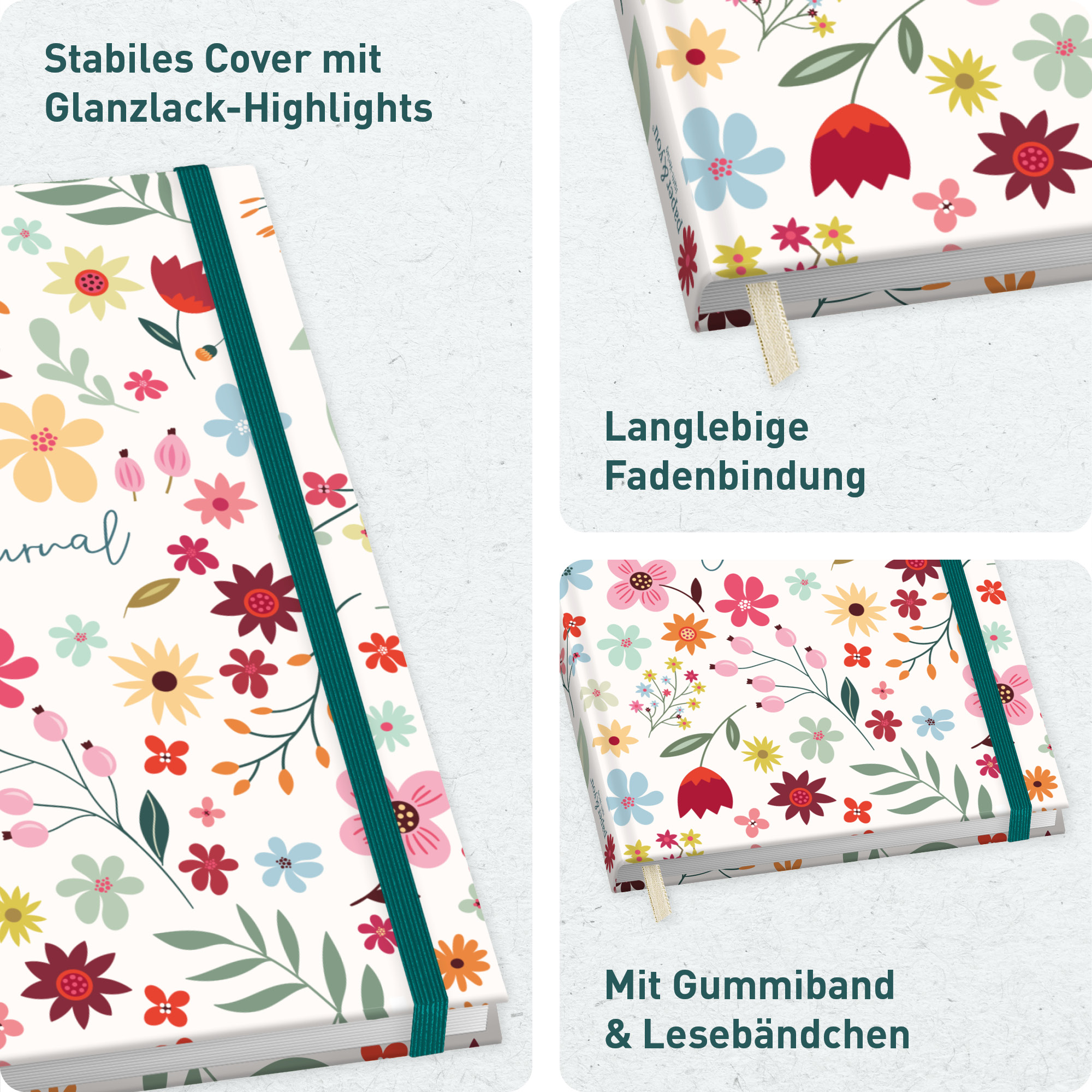Artikelbild 2 des Artikels “paper&you Journal dotted A5 [Wild Flower] “