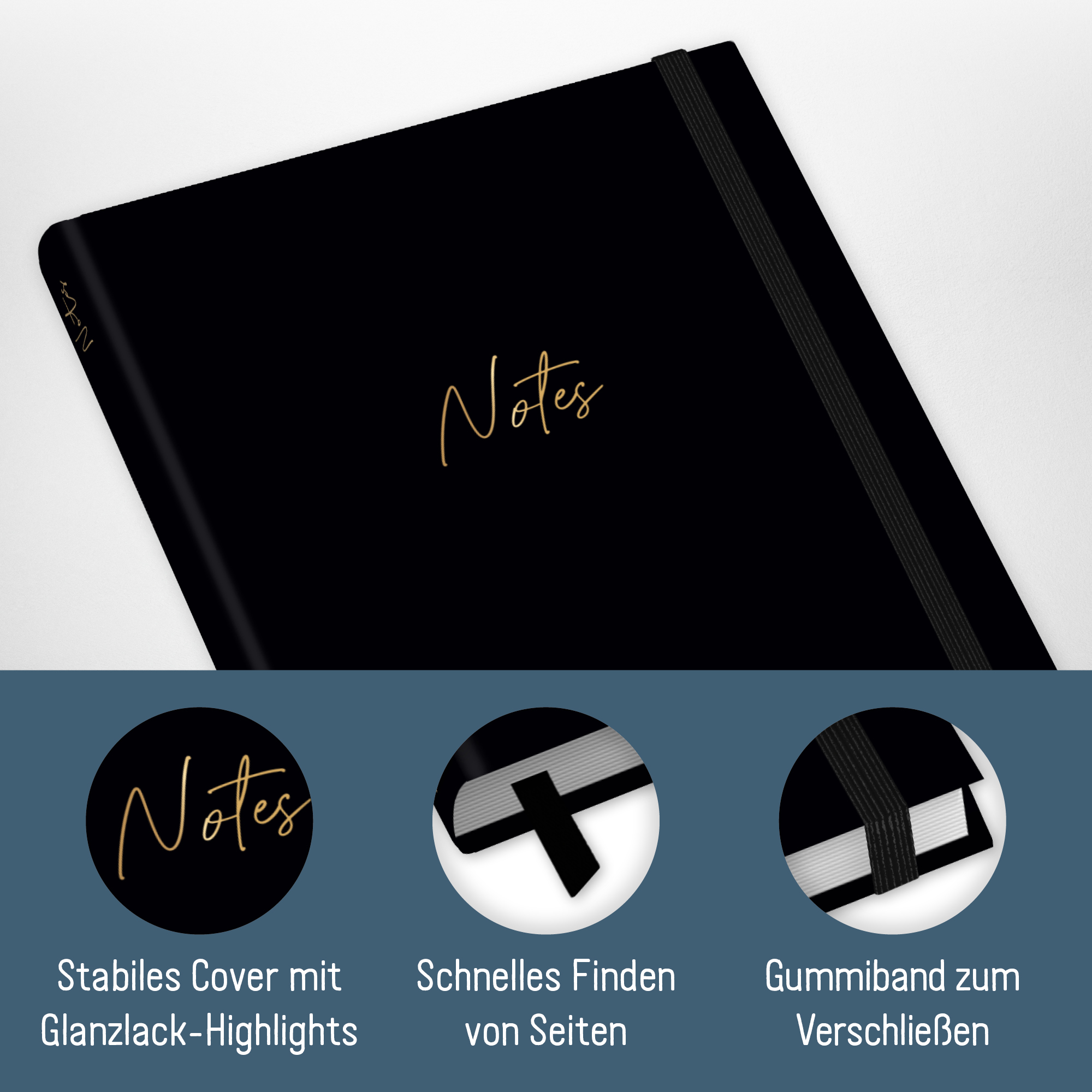 Artikelbild 2 des Artikels “Notizbuch Classic kariert A5+  [Black Edition] “