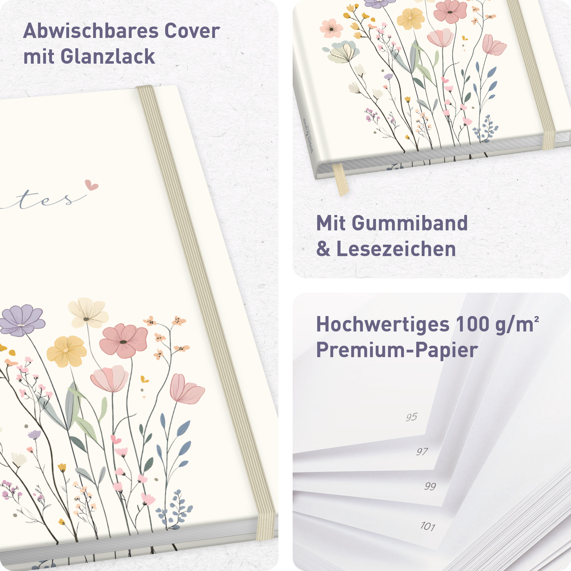 Artikelbild 2 des Artikels “Notizbuch Classic A5+ blanko [Flower Joy] “